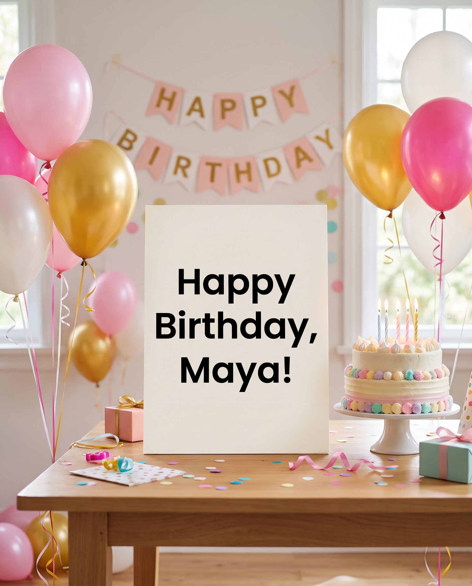 Poppins Semi Bold Font for Happy Birthday