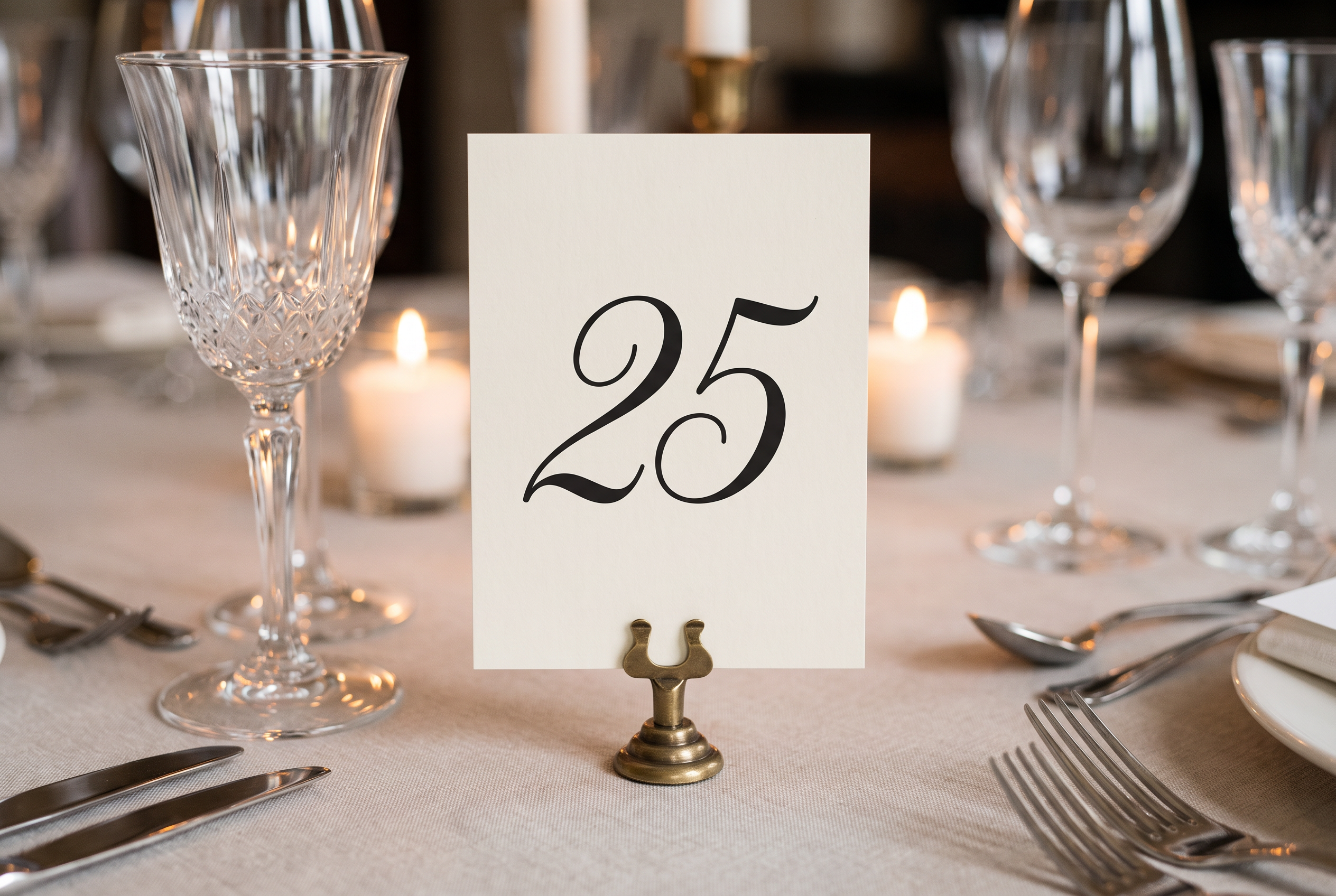 Fancy Cursive Font for Number