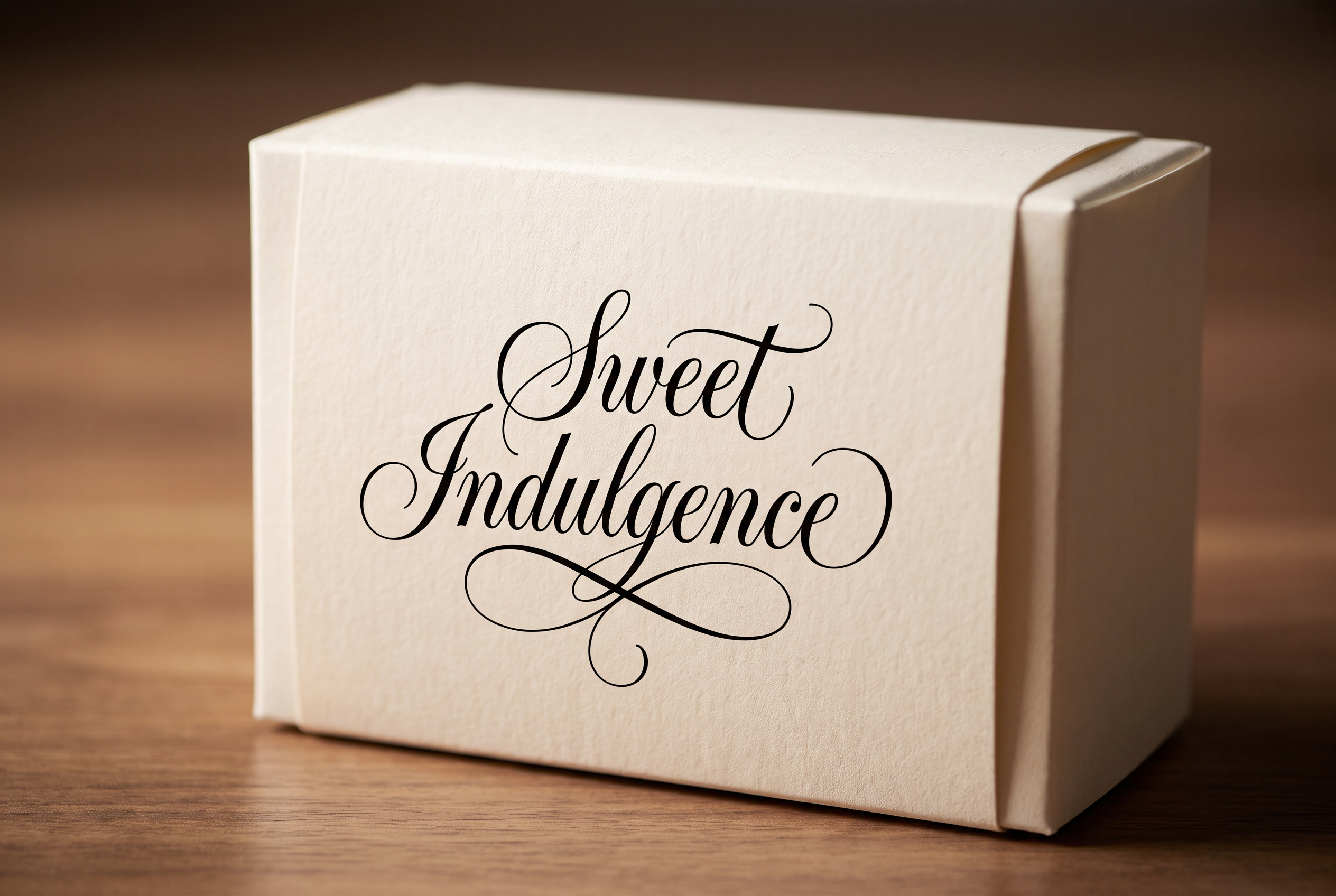 Fancy Cursive Font for Packaging Sleeve