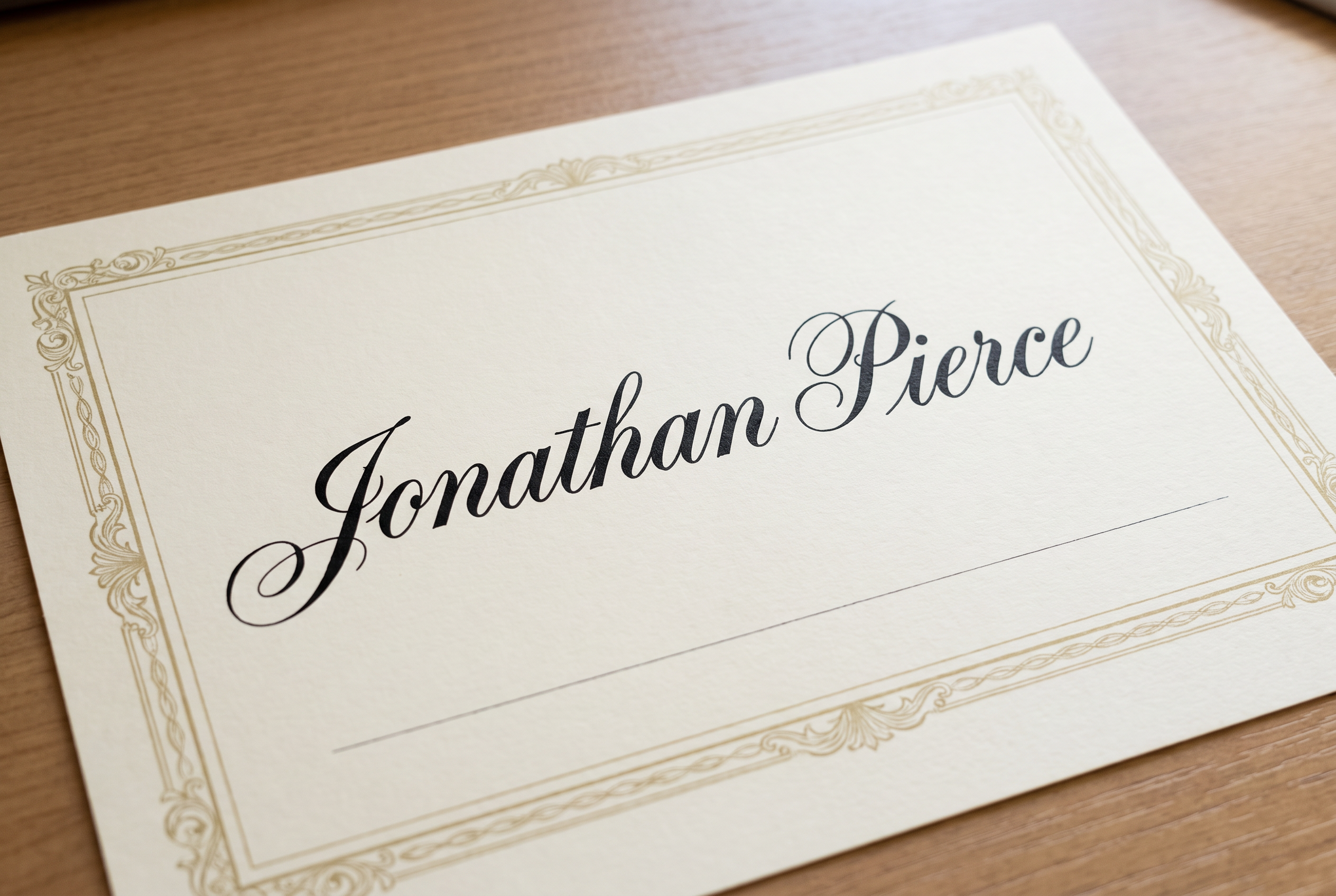 Cursive Letter Font for Certificate