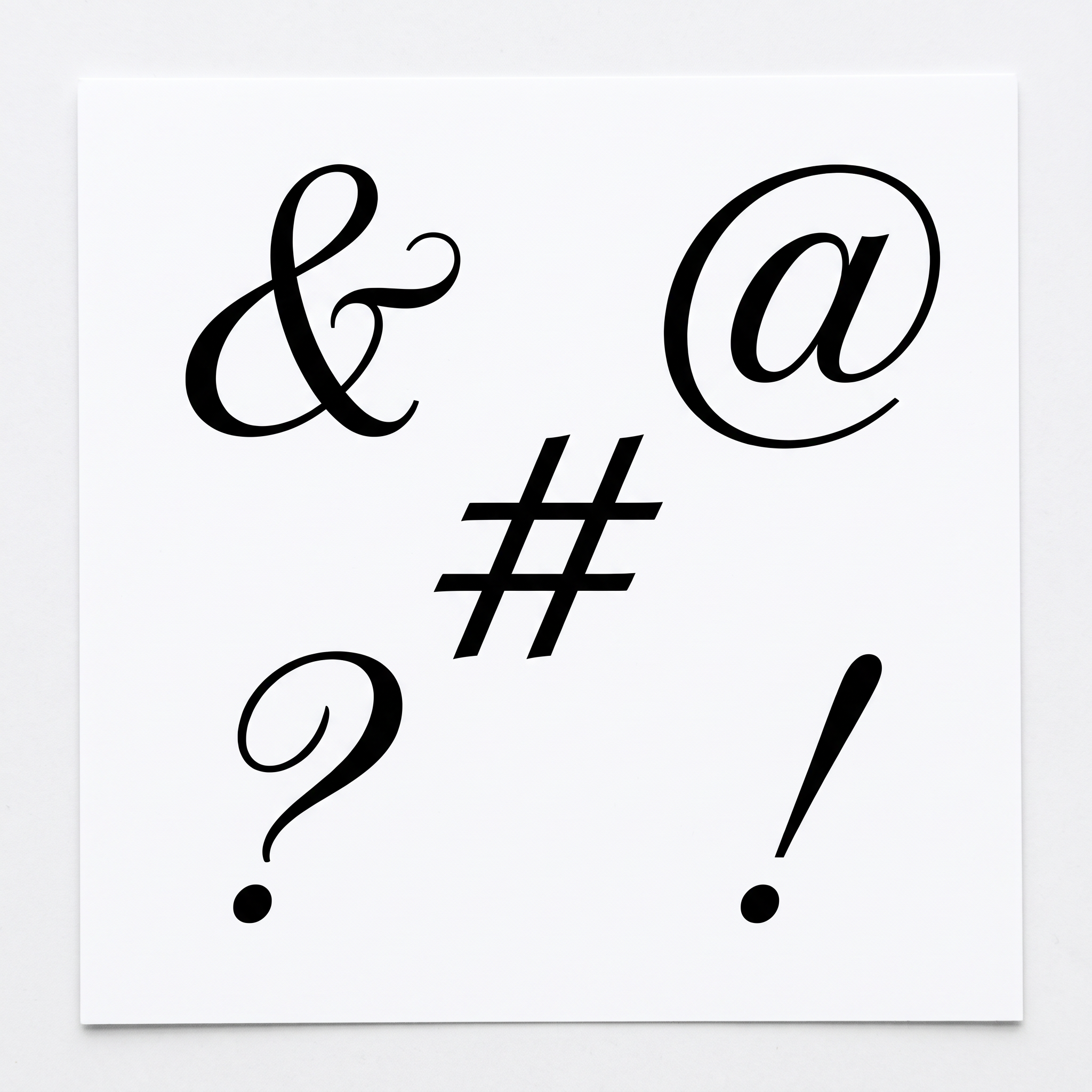 Cursive Letter Font for Symbols