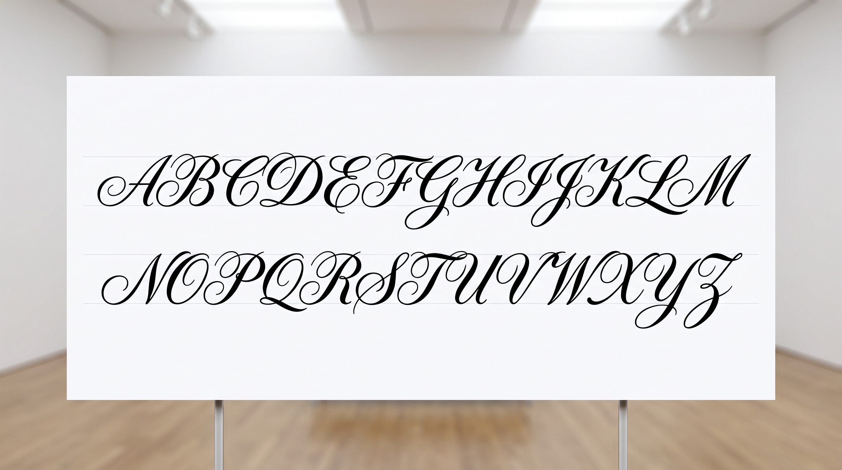 Cursive Letter Font for Alphabet
