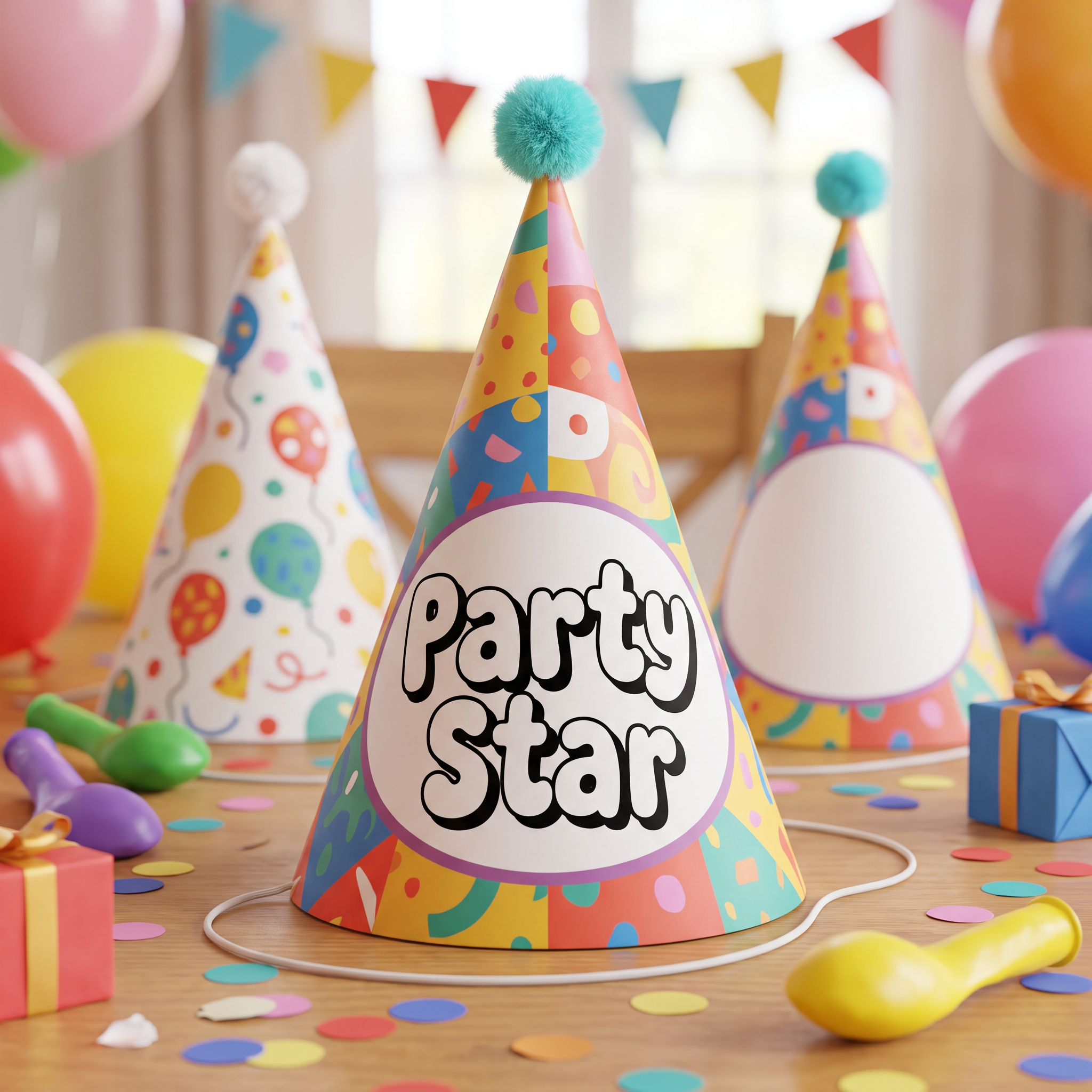 Happy Birthday Bubble Font for Party Hat