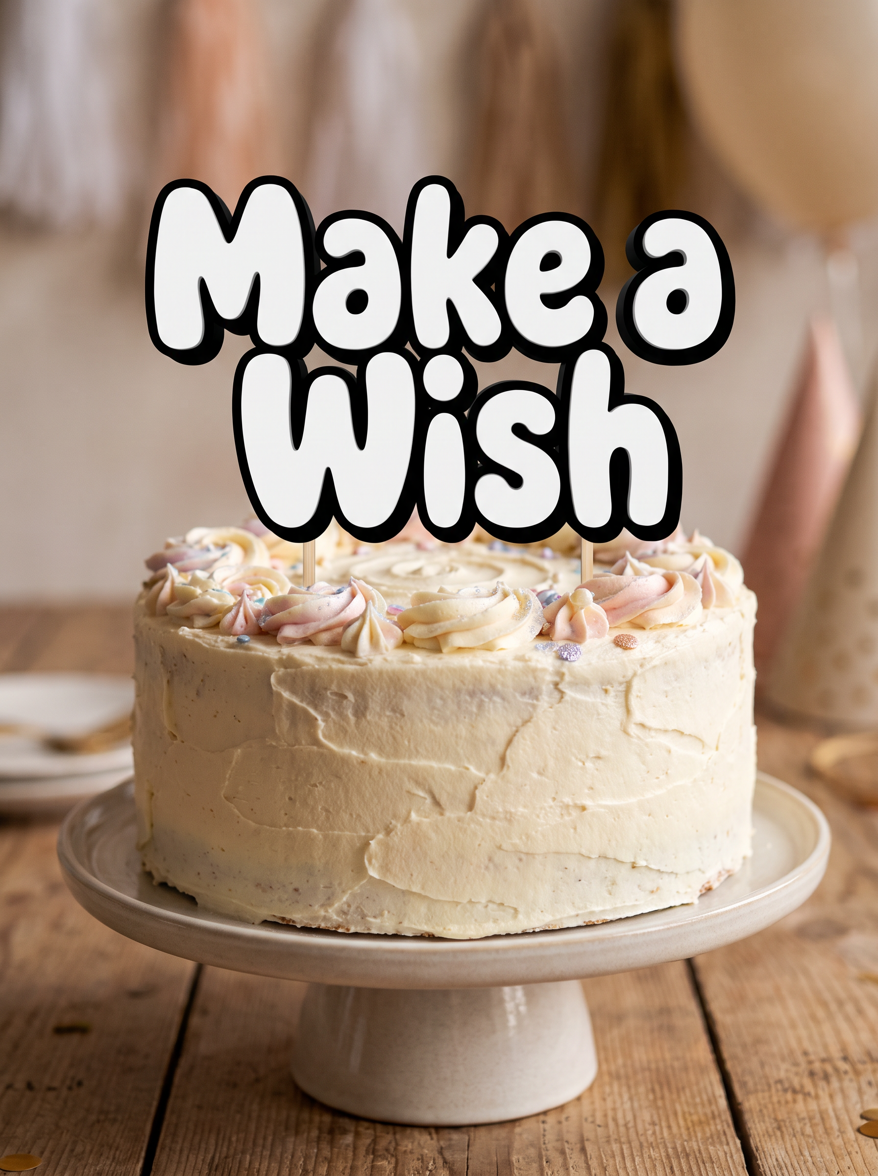 Happy Birthday Bubble Font for Cake Topper
