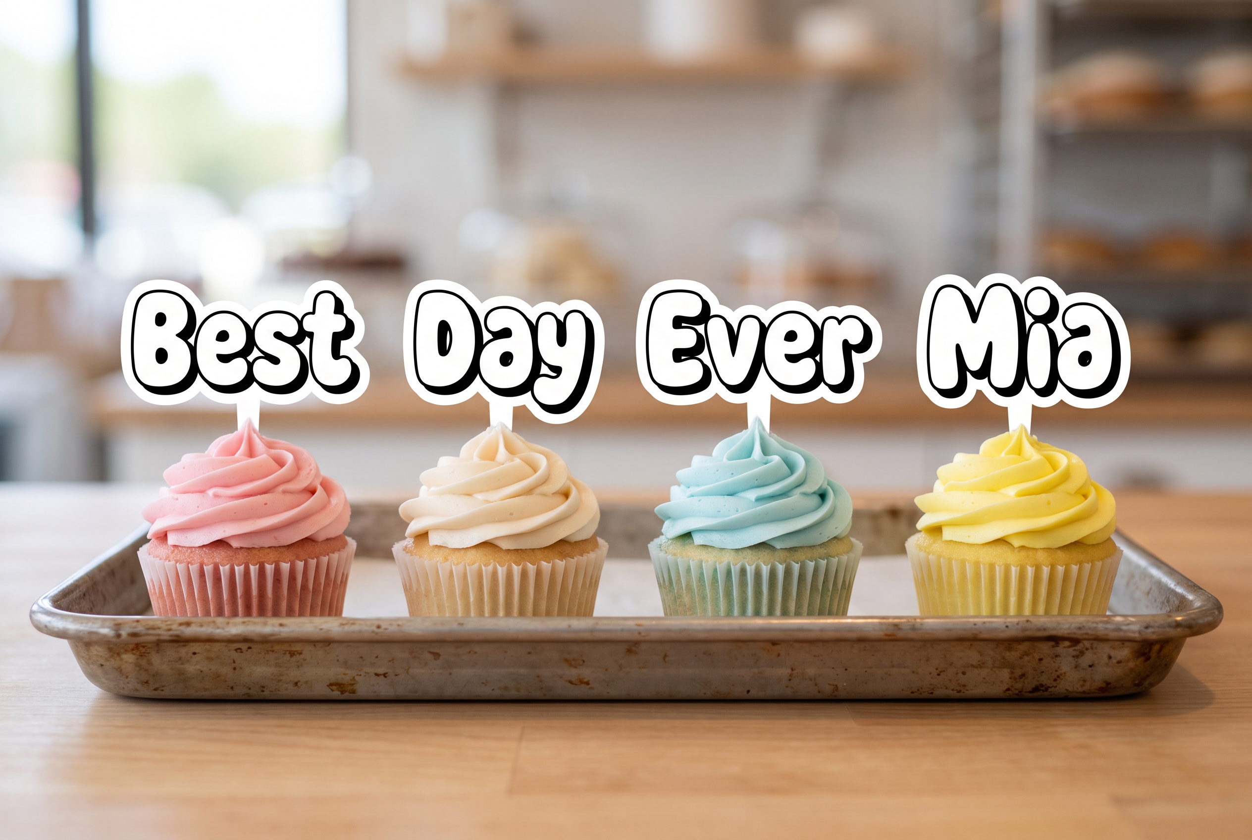 Happy Birthday Bubble Font for Cupcake Toppers