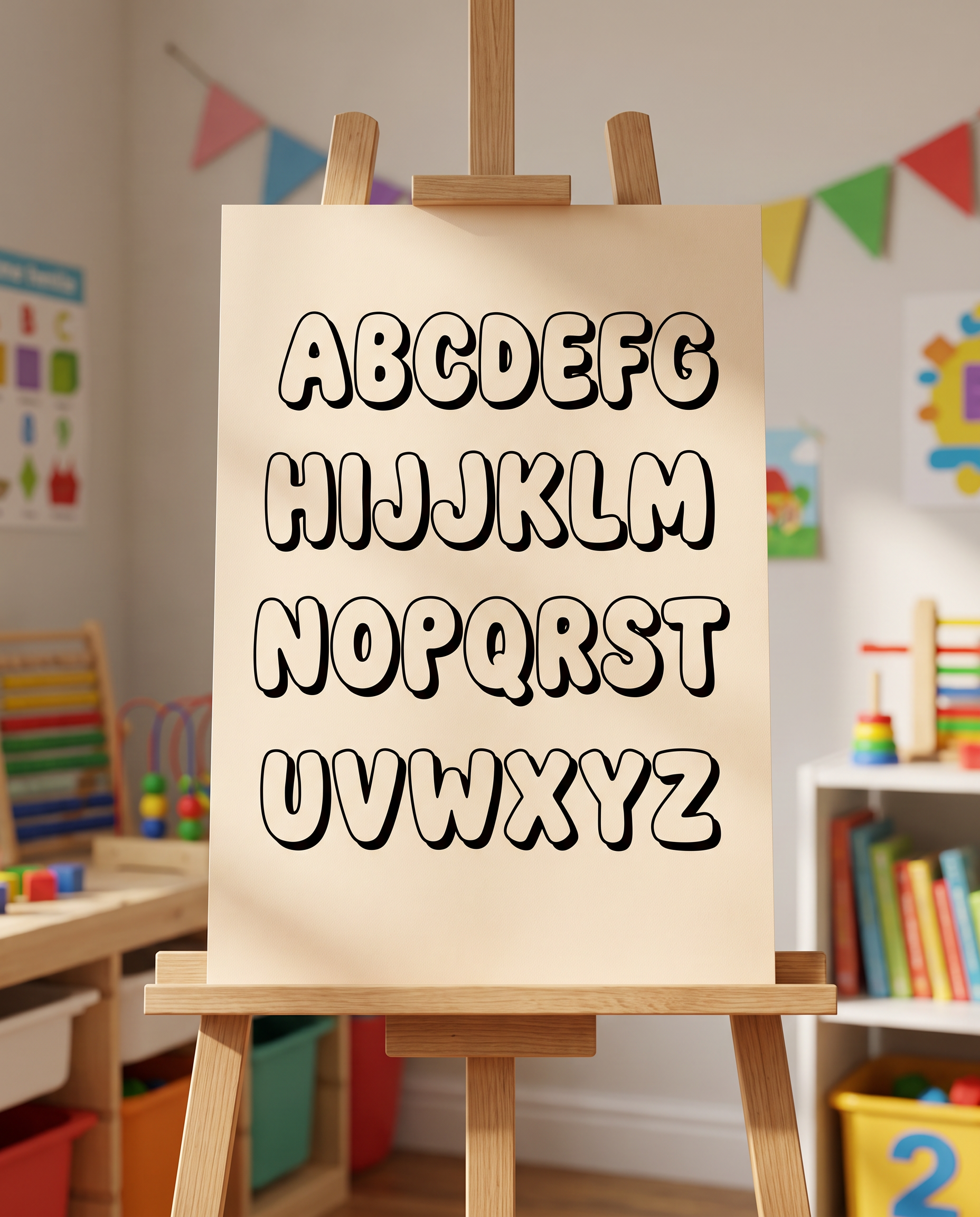 Happy Birthday Bubble Font for Alphabet