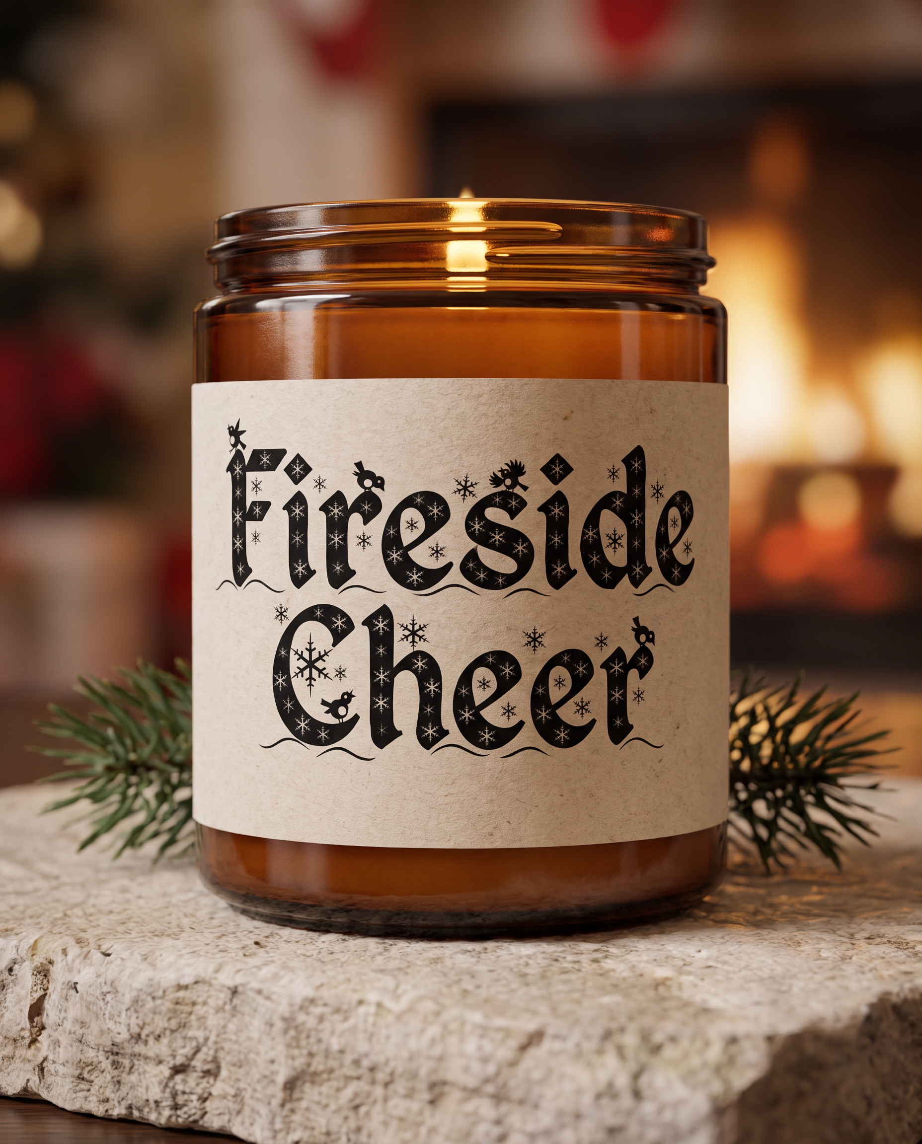 Christmas Alphabet Font for Candle Label