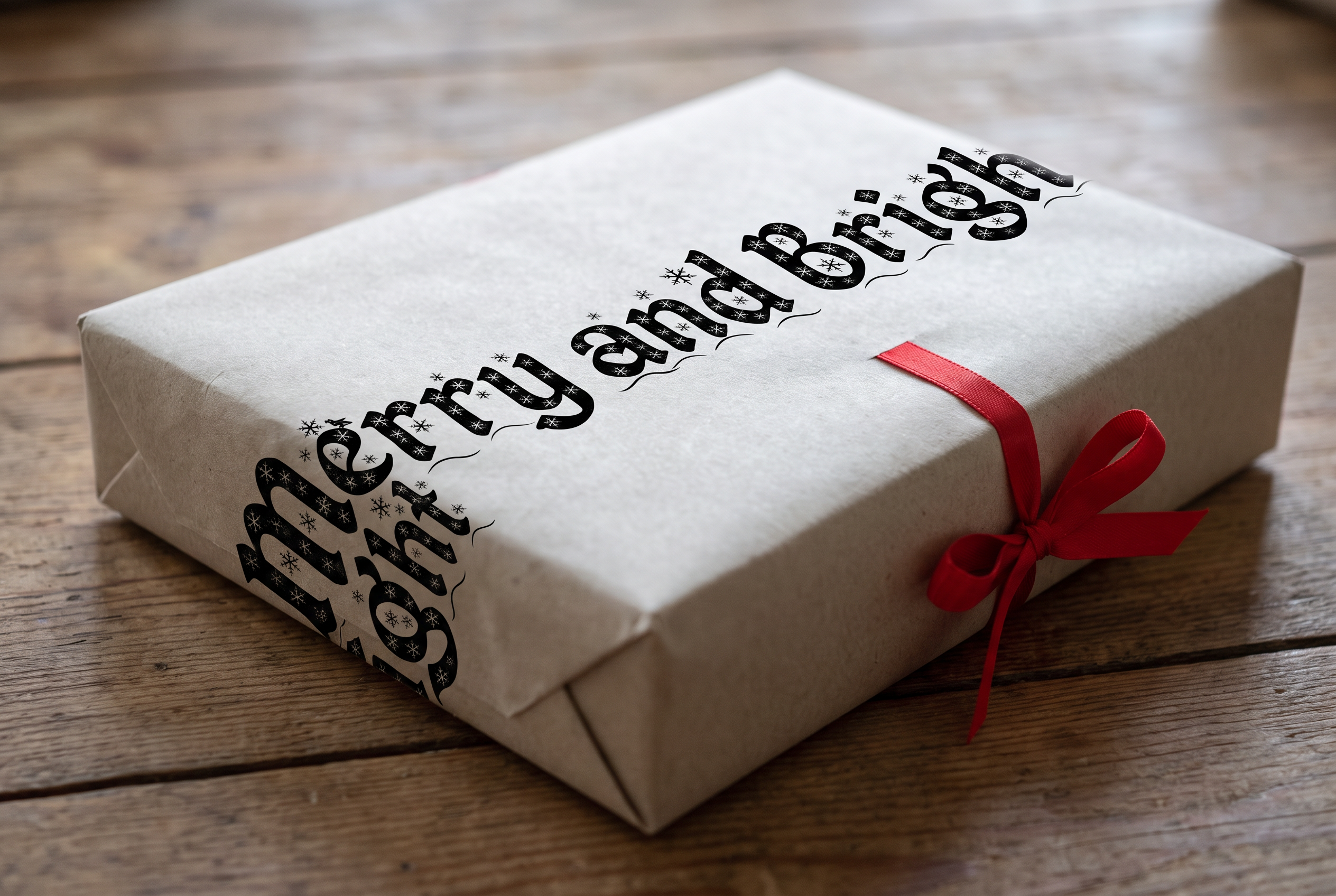 Christmas Alphabet Font for Gift Wrap