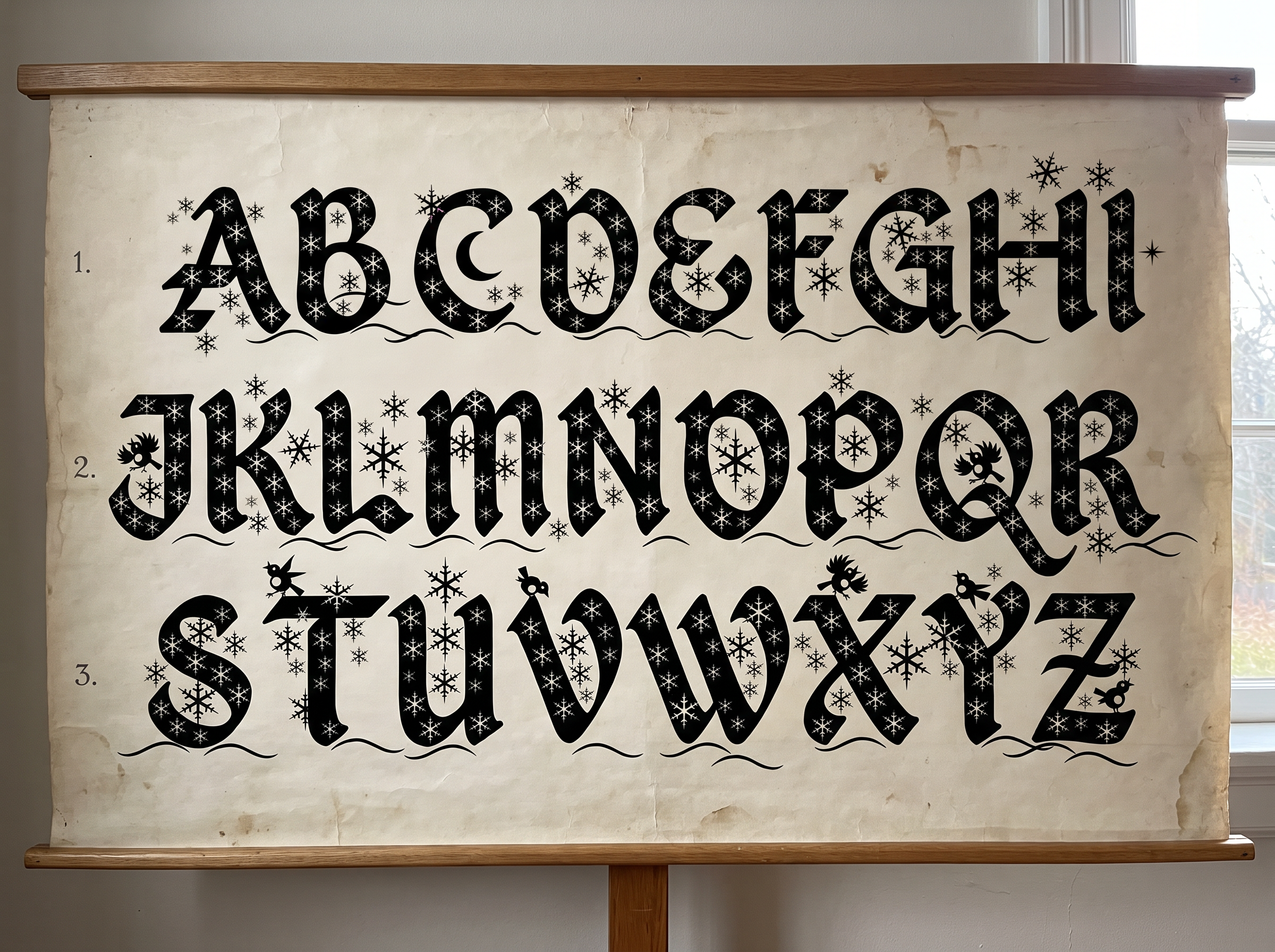 Christmas Alphabet Font for Alphabet