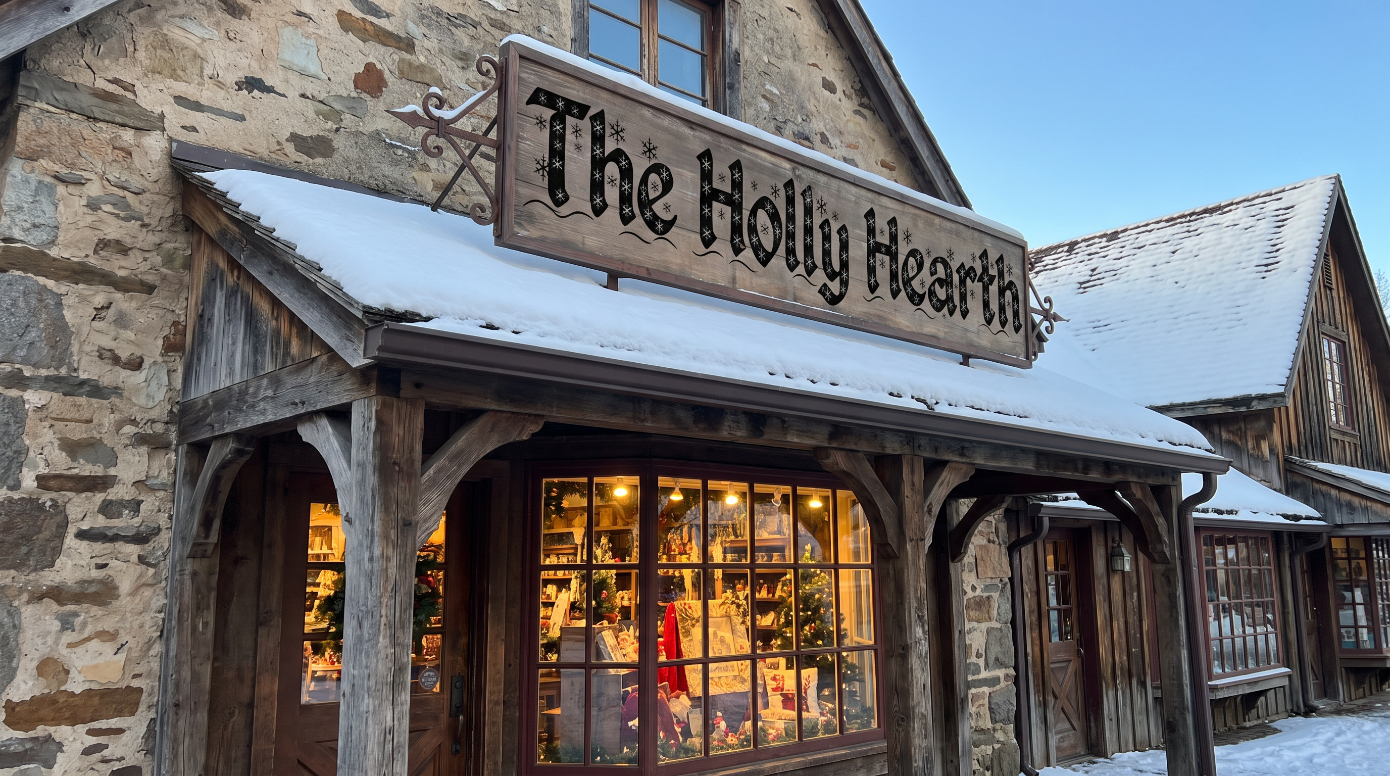 Christmas Alphabet Font for Shop Sign