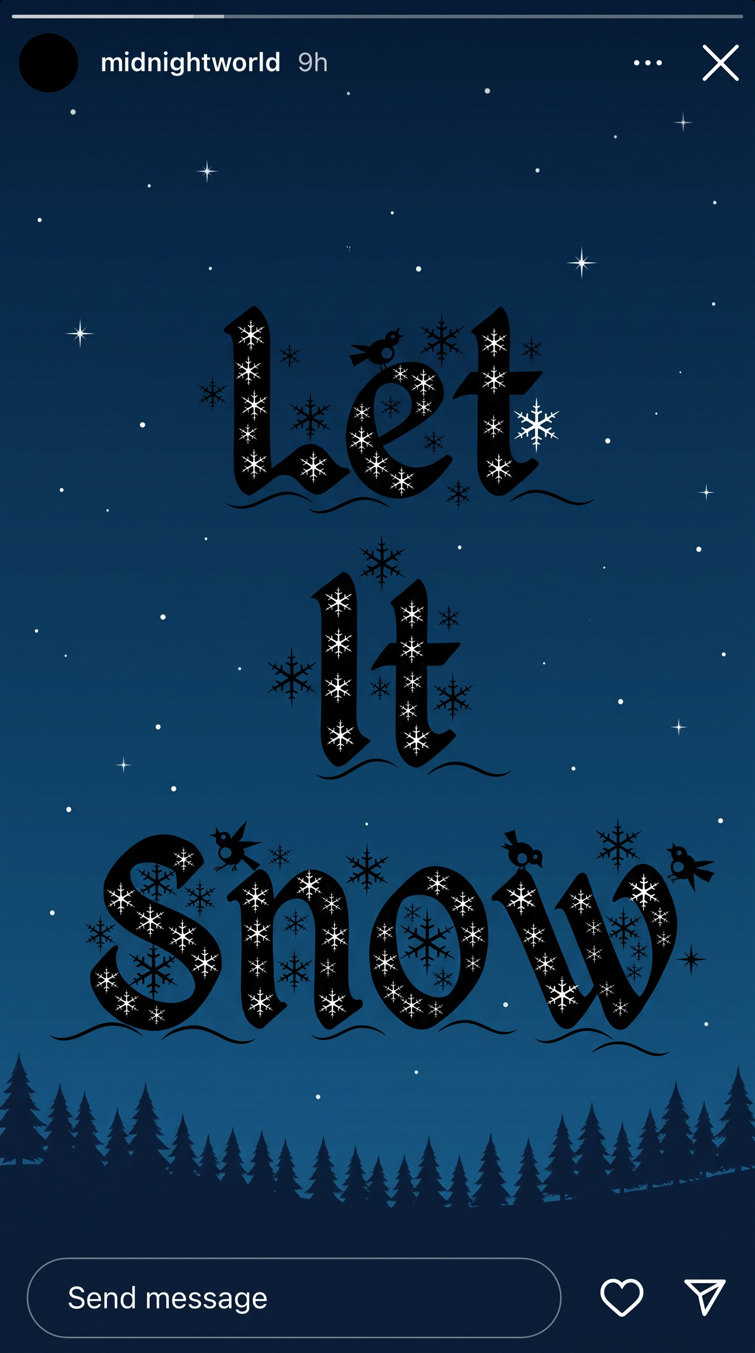 Christmas Alphabet Font for Social Media Story