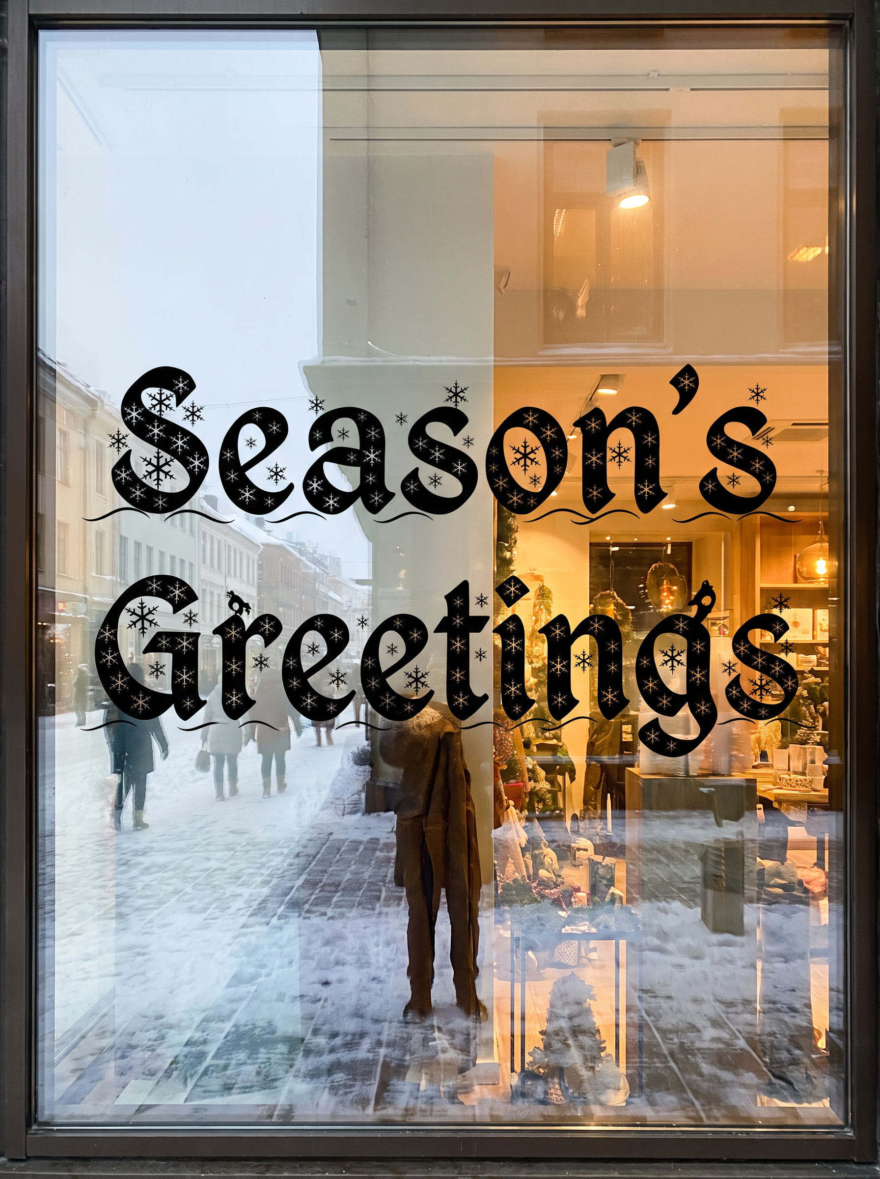 Christmas Alphabet Font for Window Decal