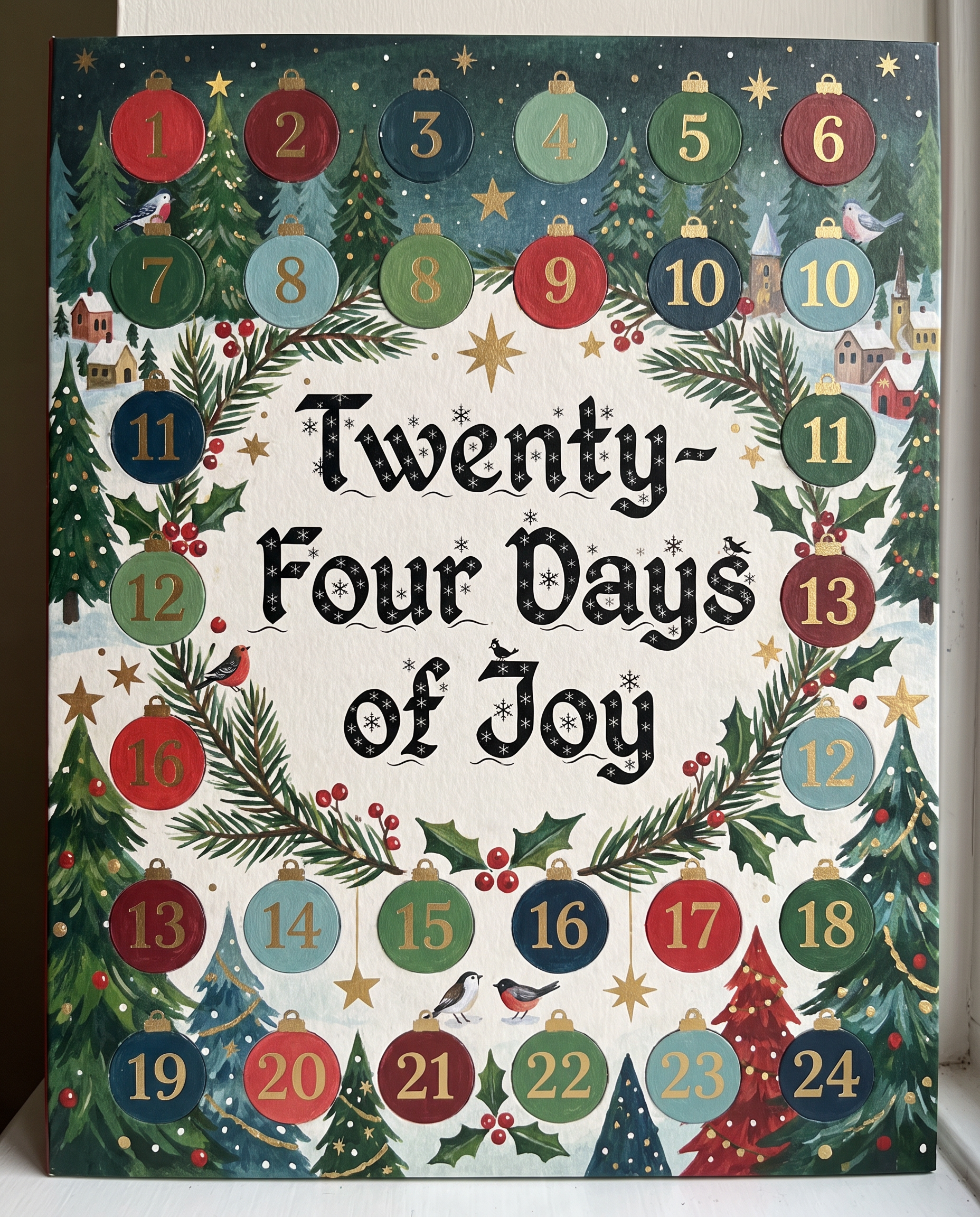 Christmas Alphabet Font for Advent Calendar