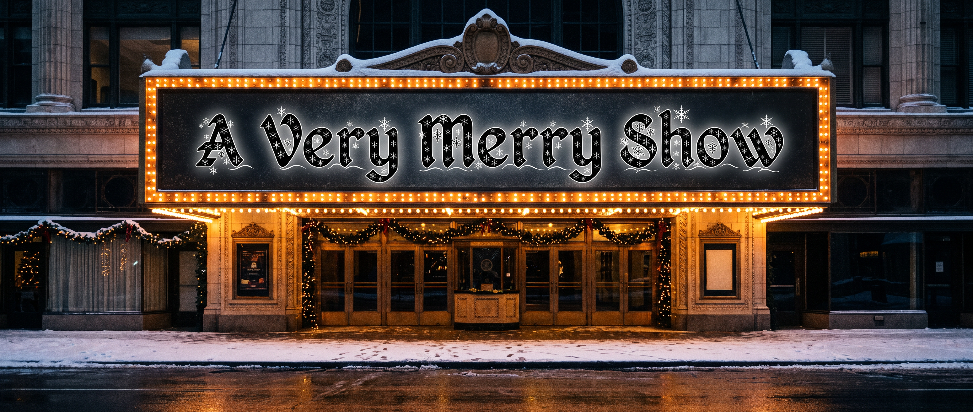 Christmas Alphabet Font for Theater Marquee