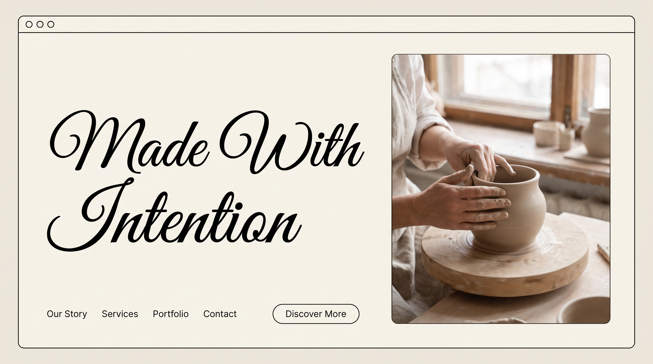 Calligraphy Font for Landing Page Hero