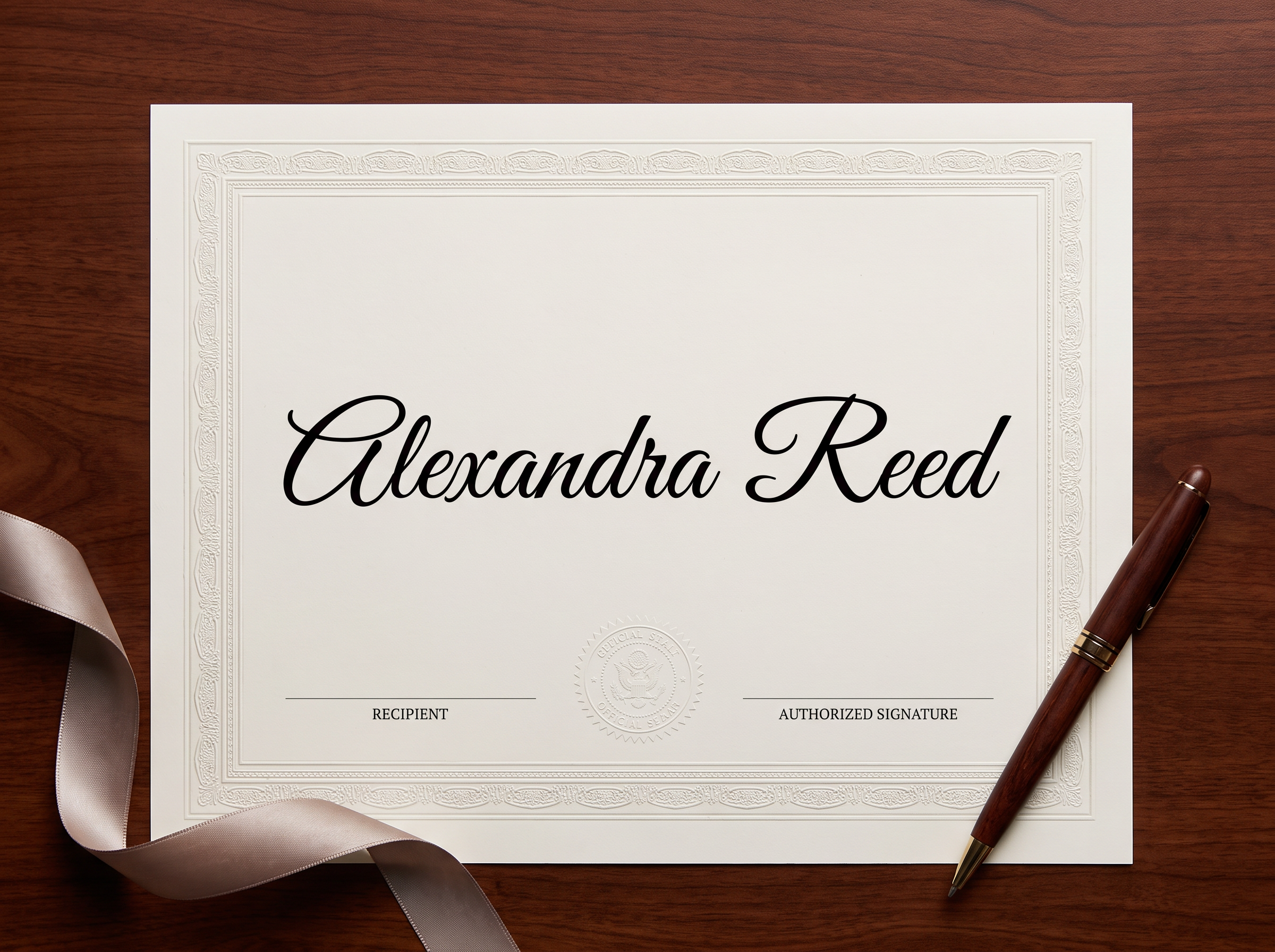 Calligraphy Font for Award Certificate