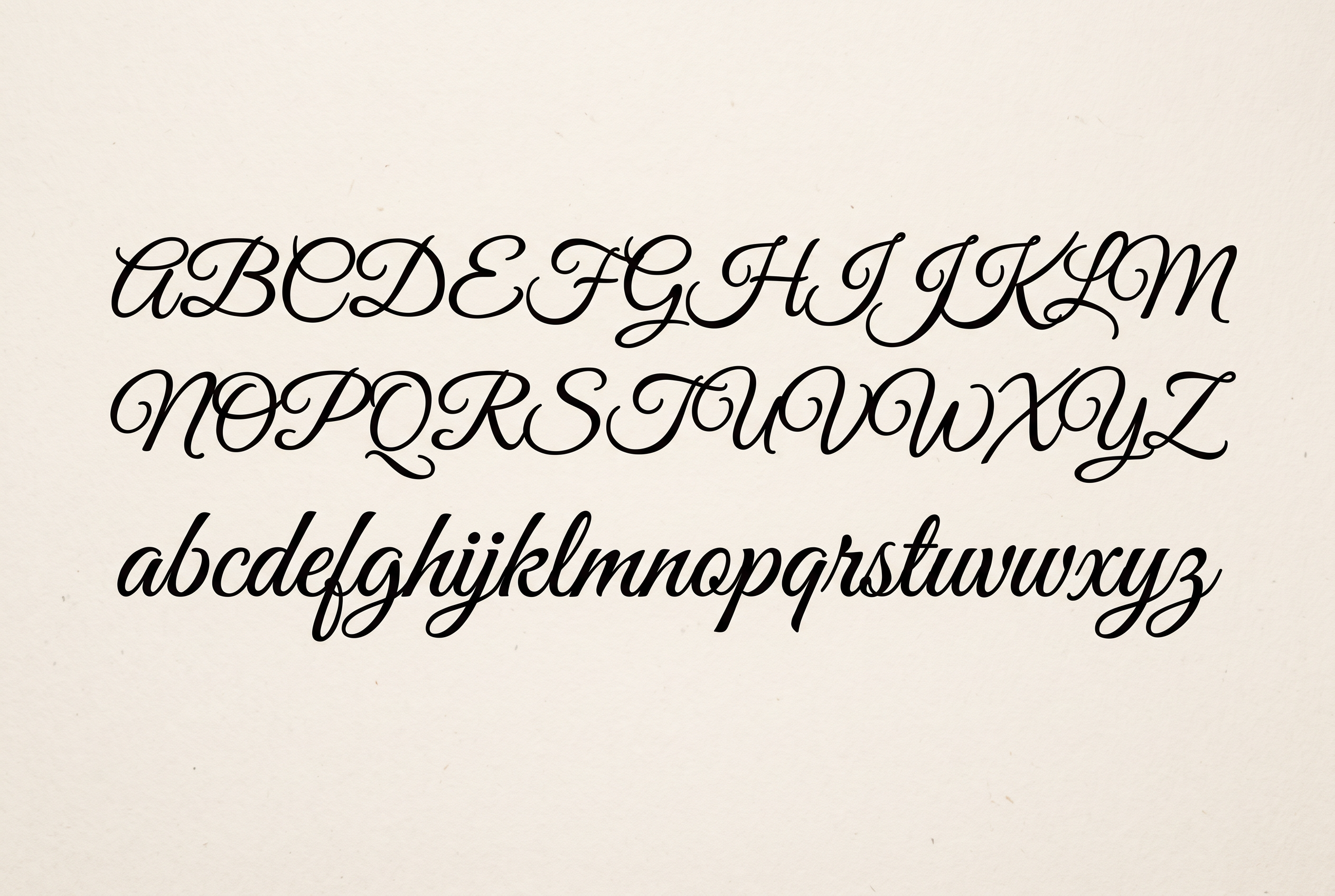 Calligraphy Font for Alphabet
