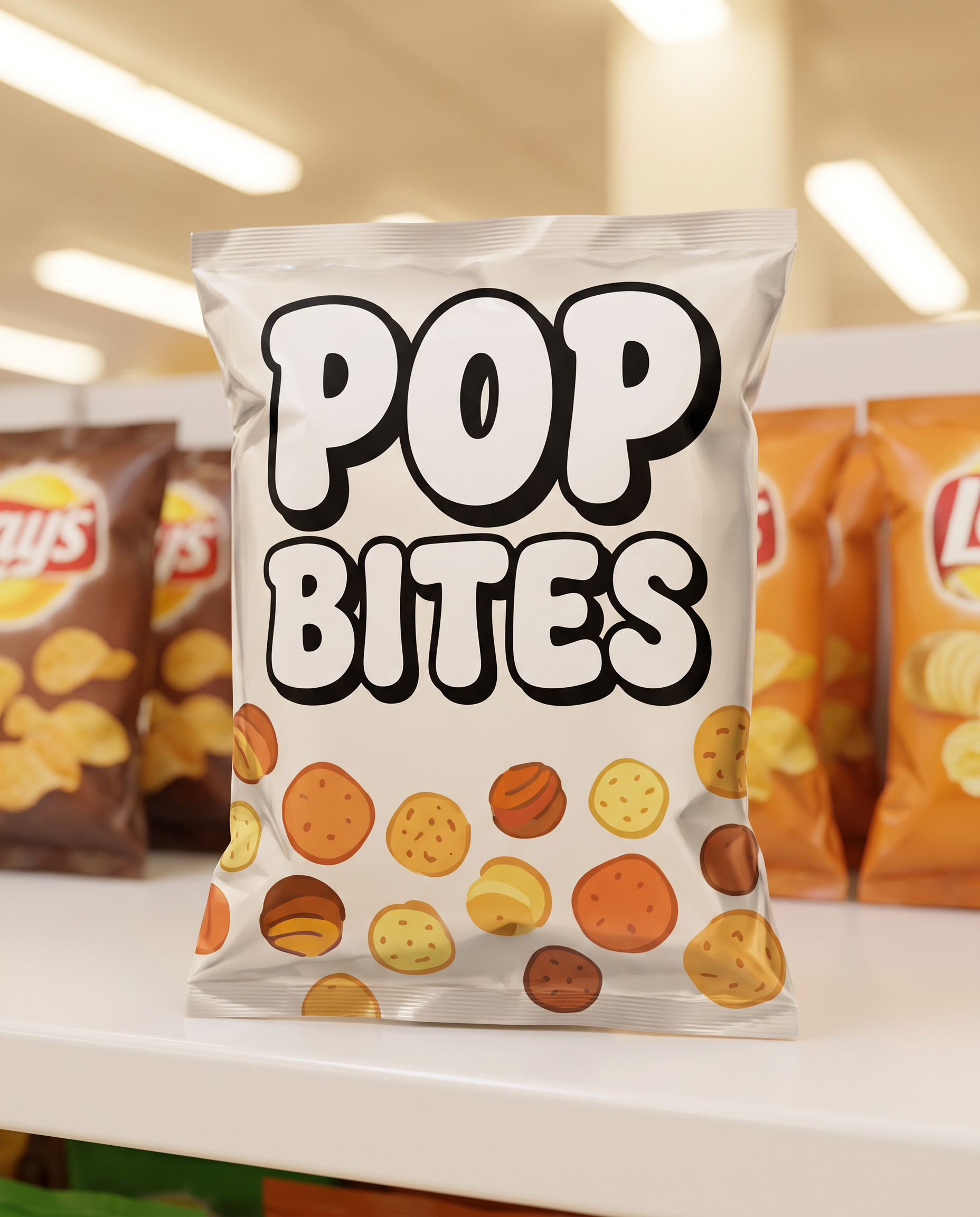 Bubble Writing Font for Snack Packaging