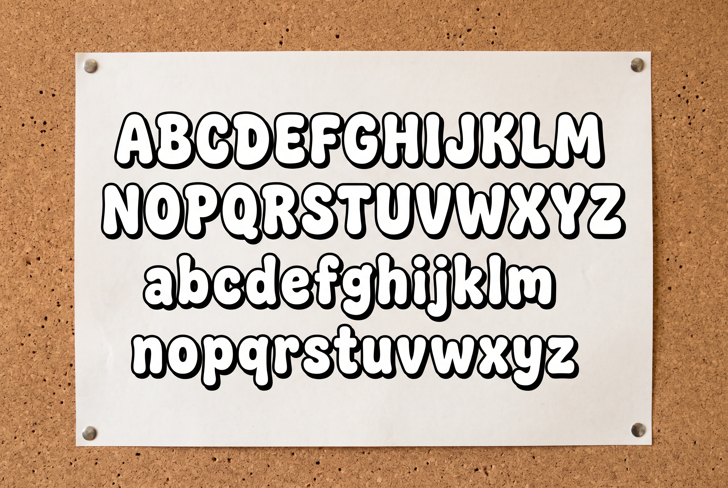 Bubble Writing Font for Alphabet