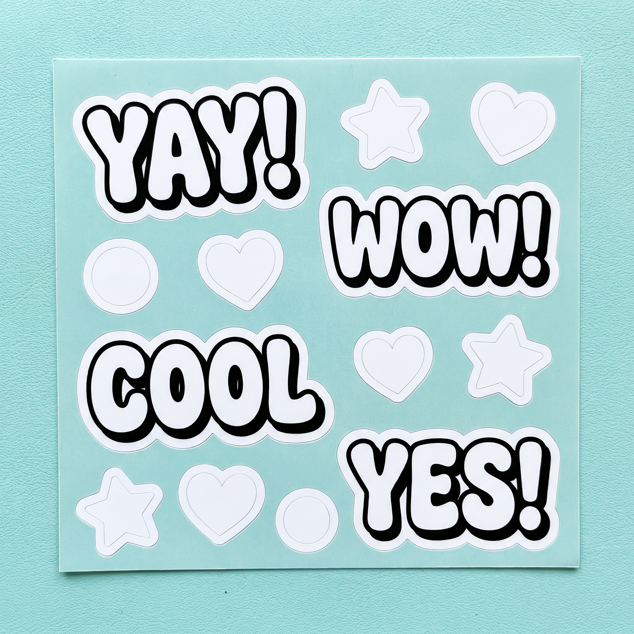 Bubble Writing Font for Sticker Sheet