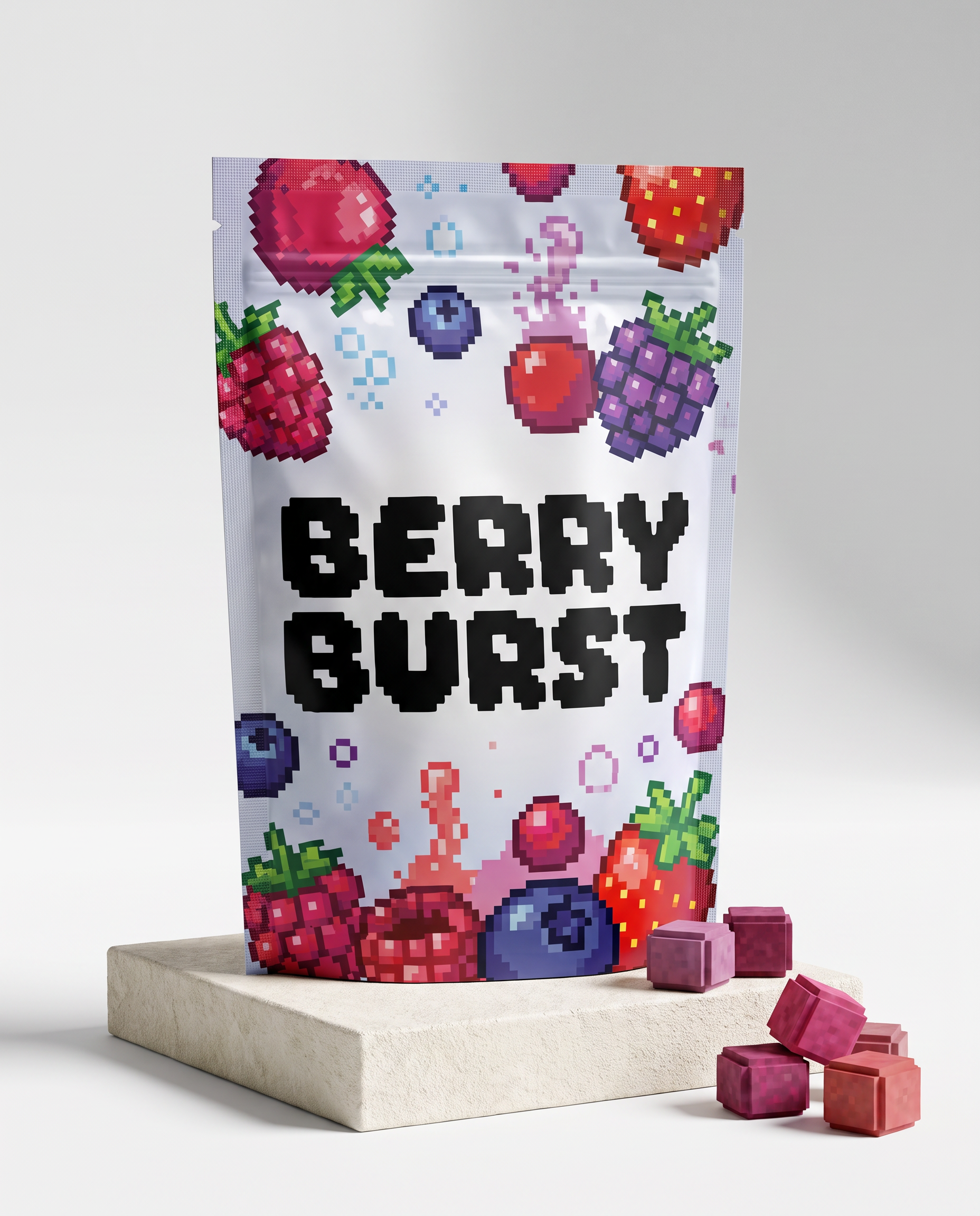 Bubble Pixel Font for Packaging
