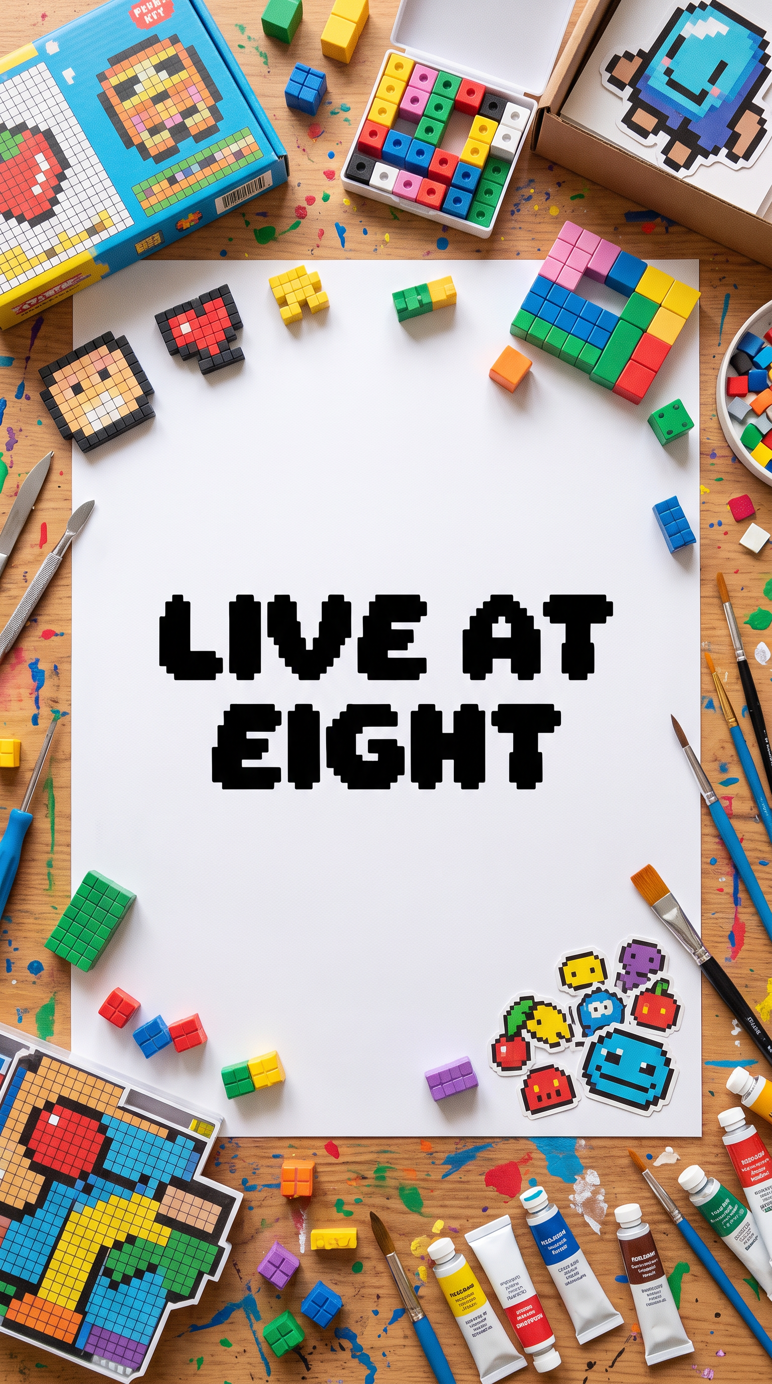 Bubble Pixel Font for Social Media Story