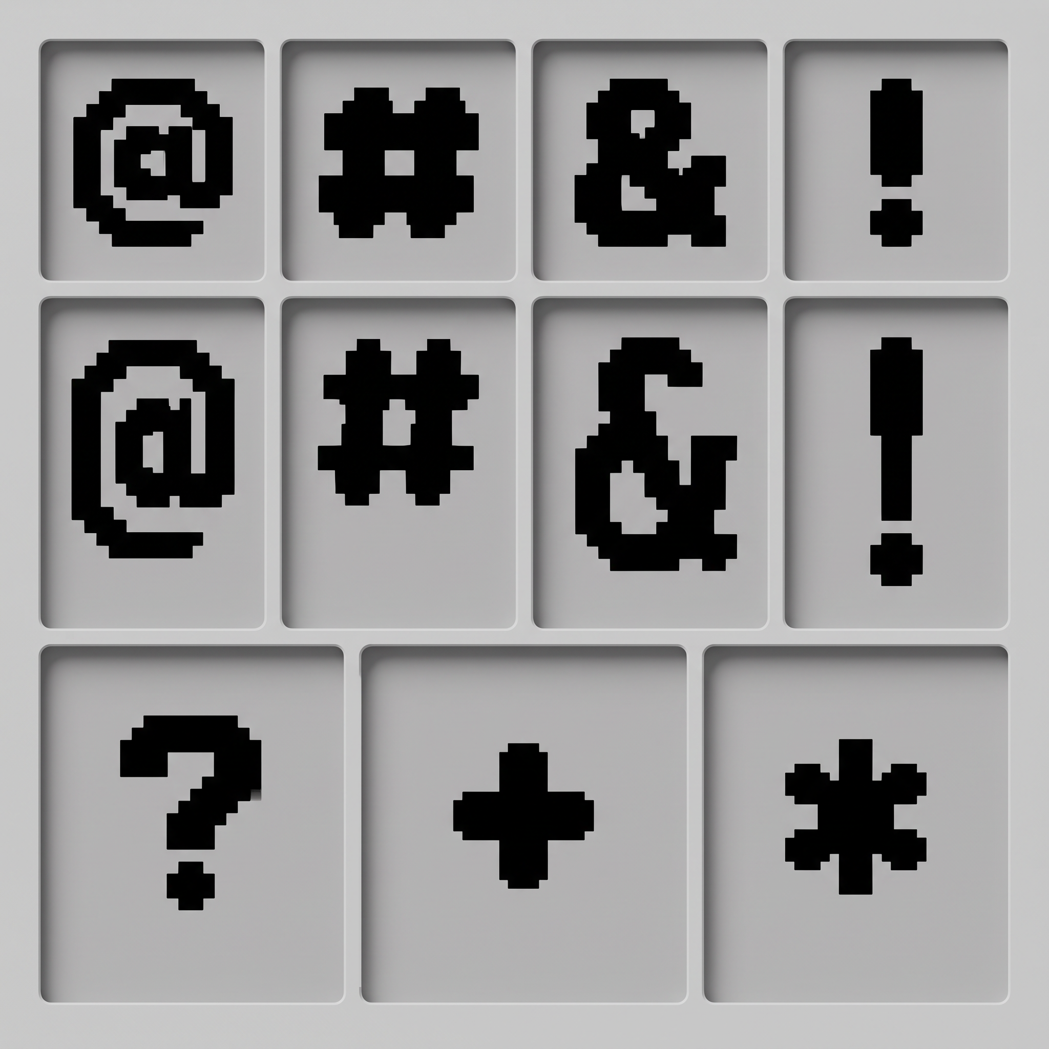 Bubble Pixel Font for Symbols