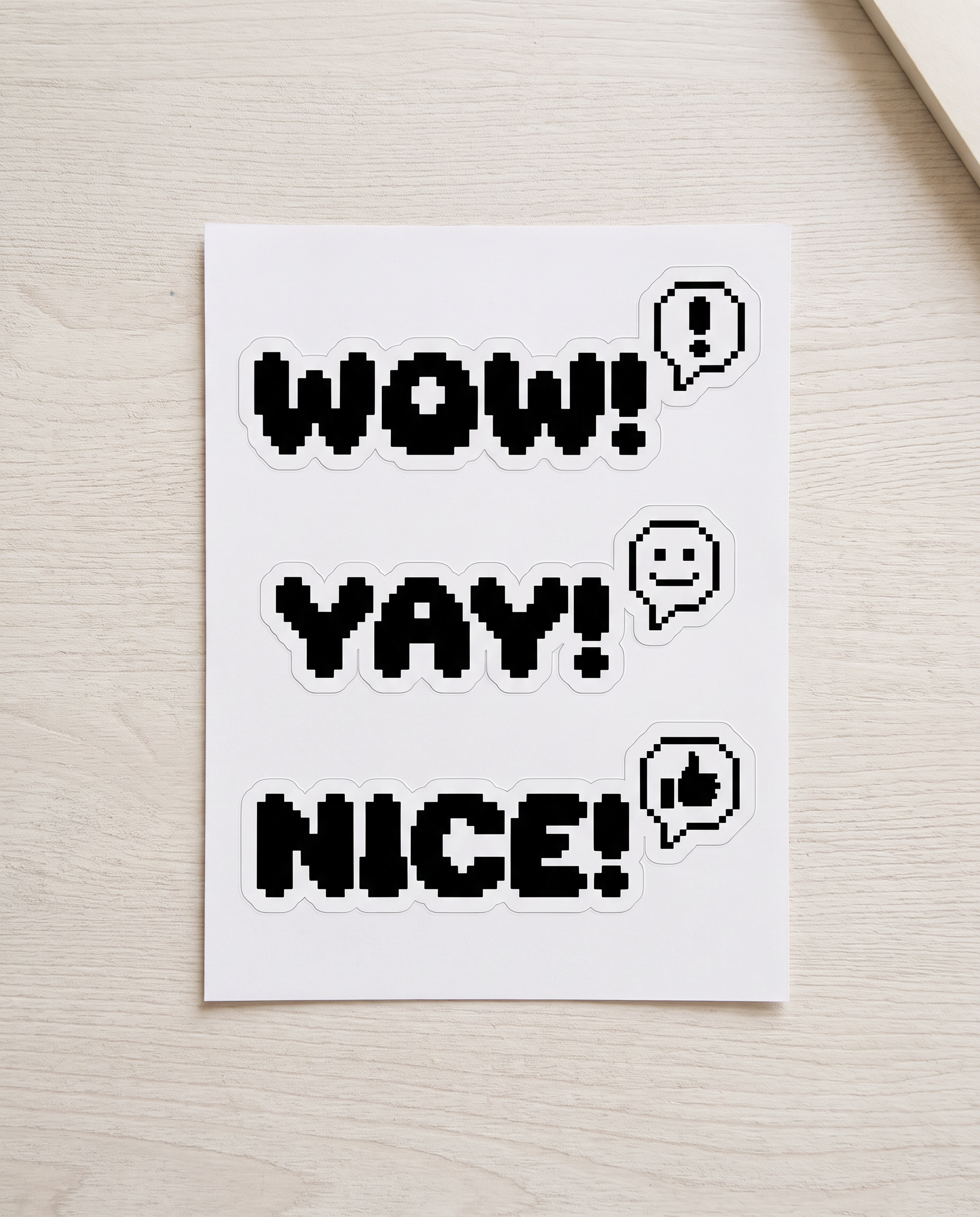 Bubble Pixel Font for Sticker Sheet