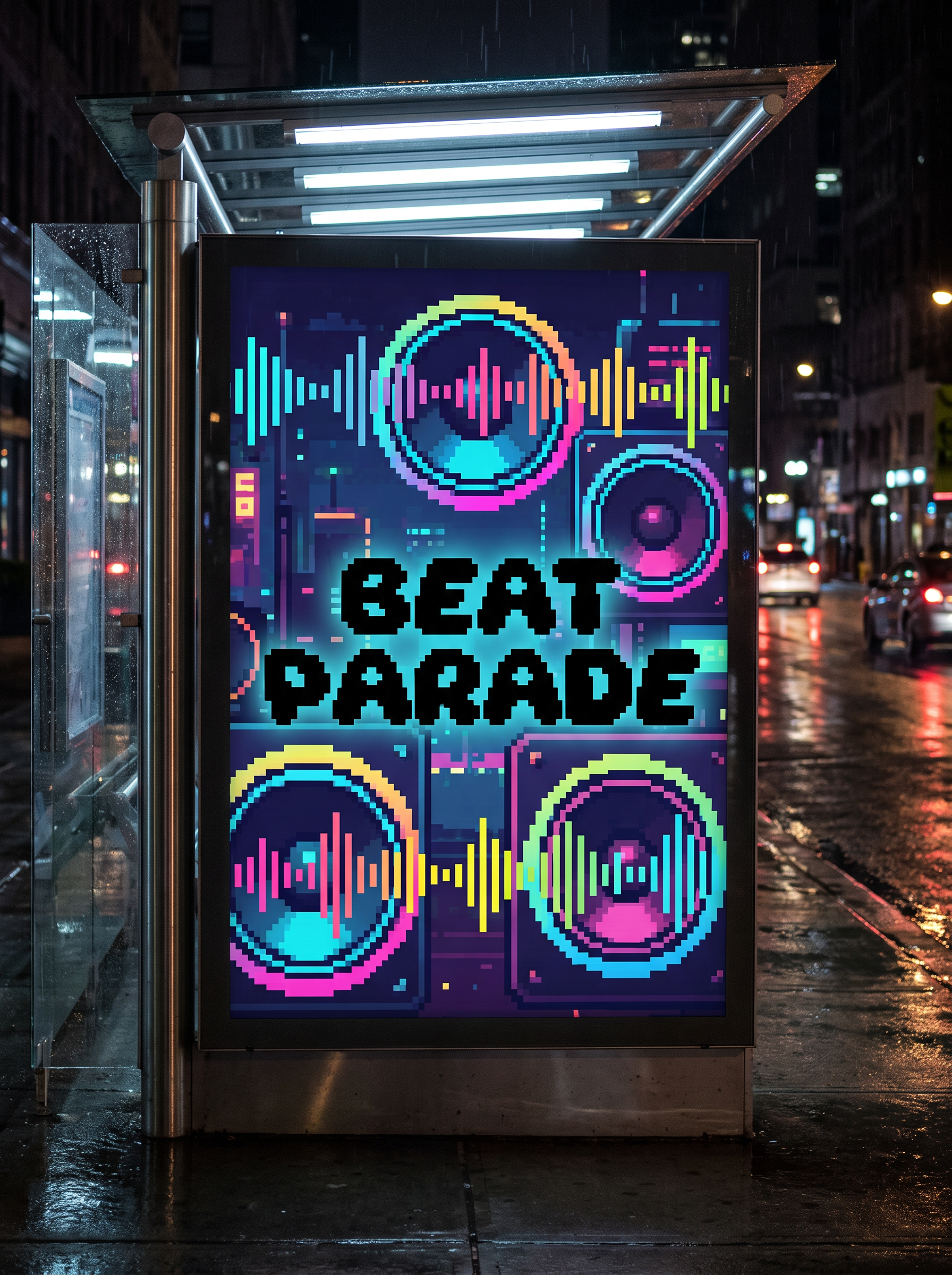 Bubble Pixel Font for Posters