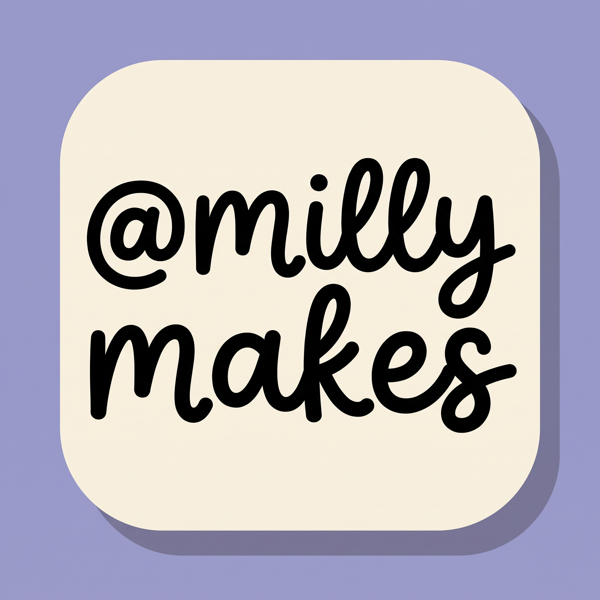 Cute Cursive Font Alphabet for Username