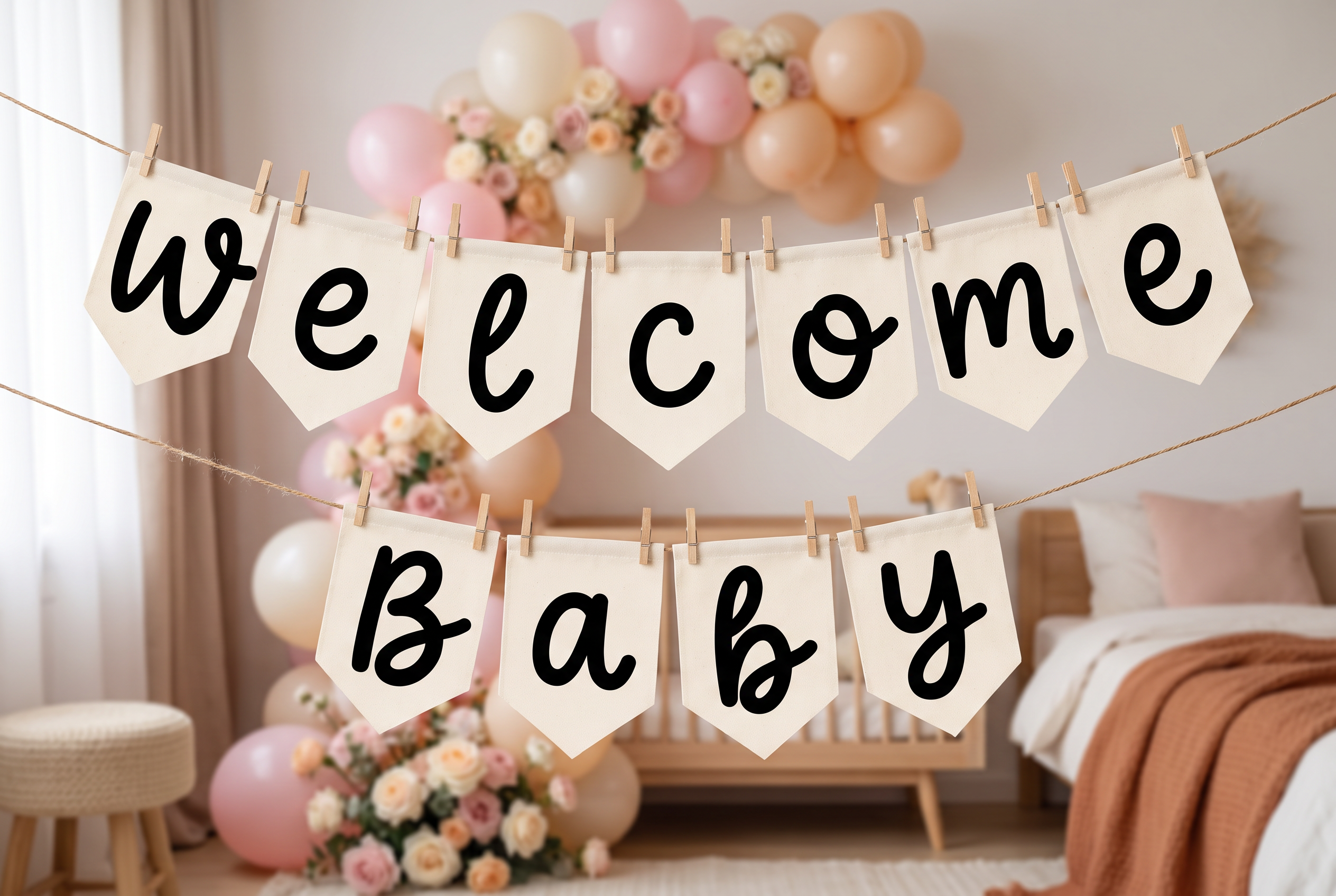 Cute Cursive Font Alphabet for Banners