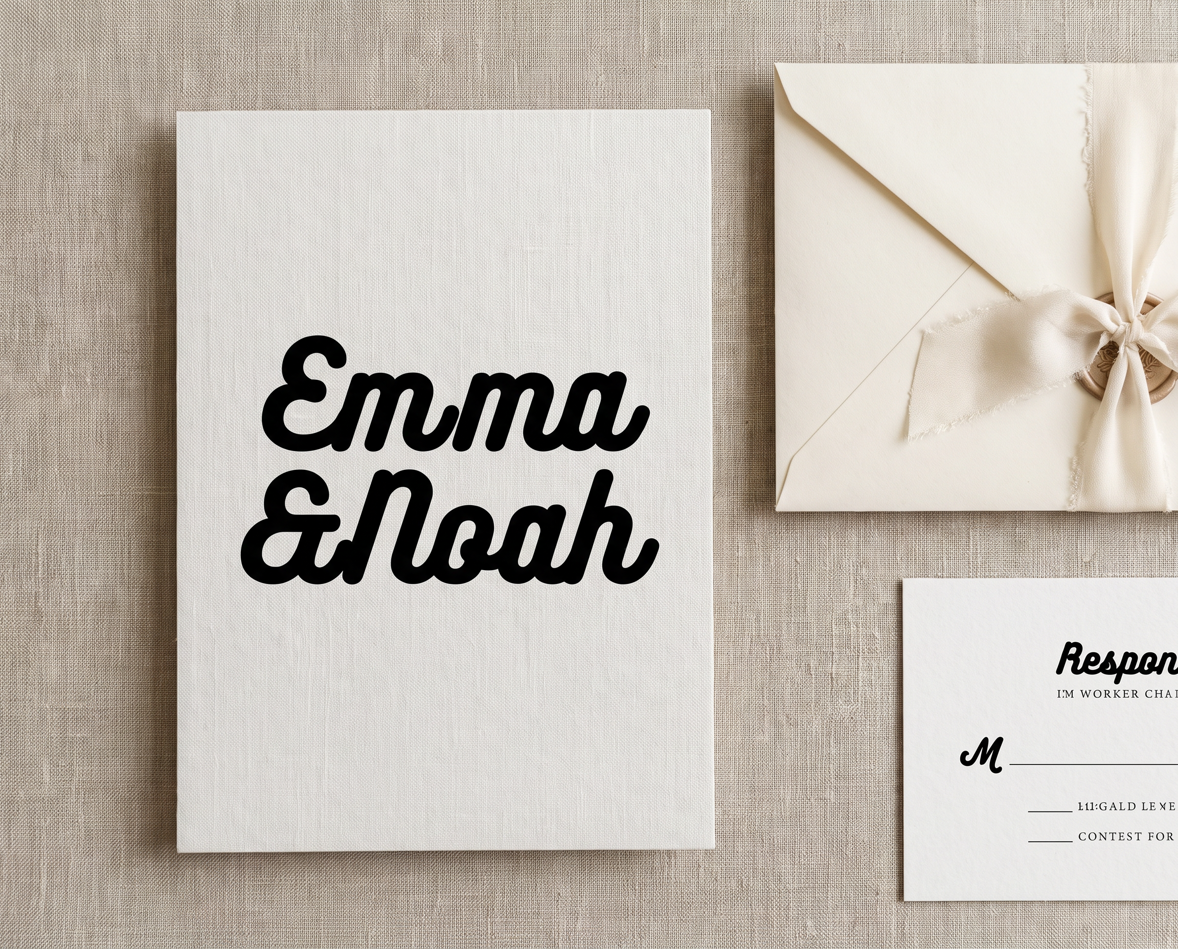Cursive Logo Font for Wedding Invitation