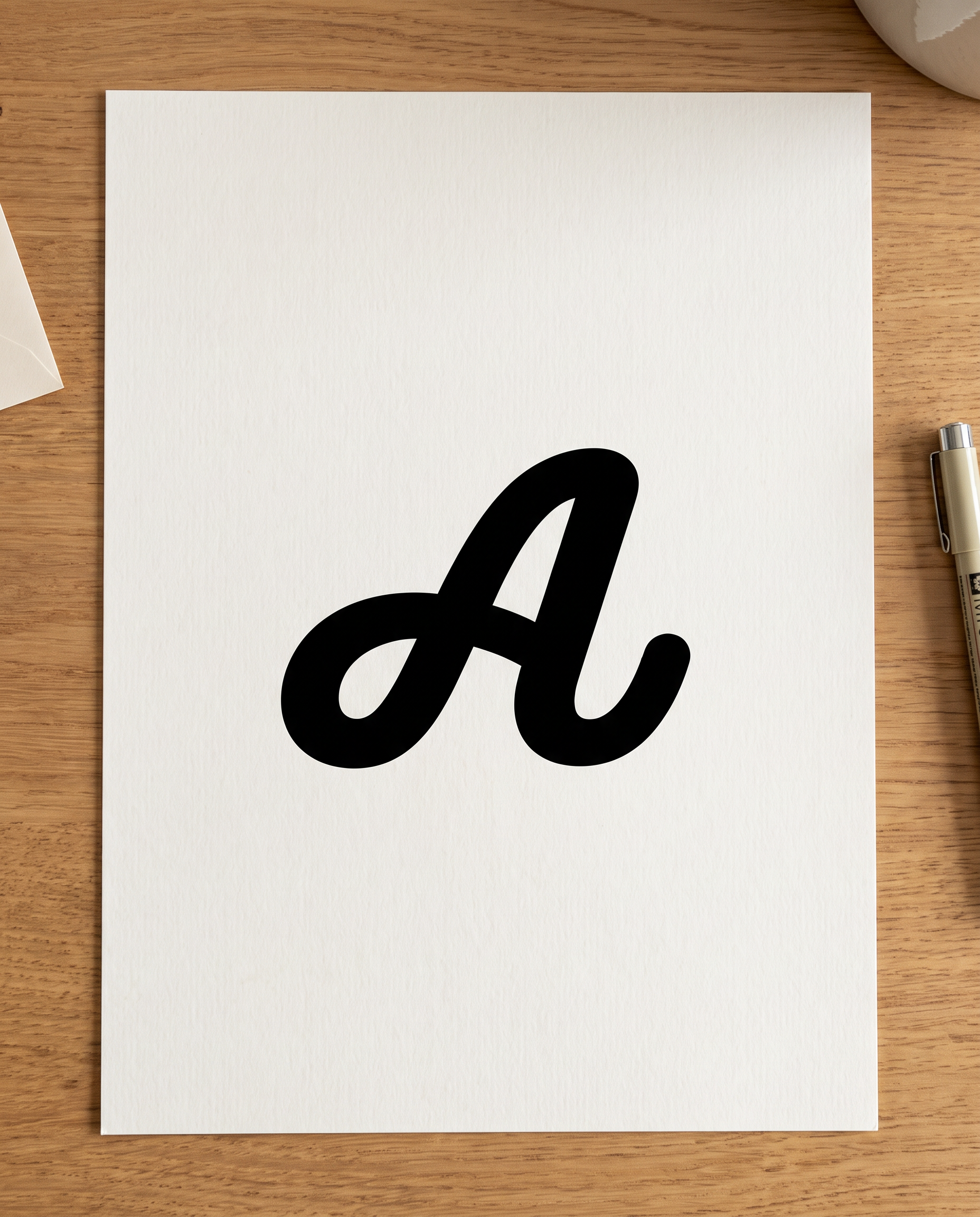 Cursive Logo Font for Letter