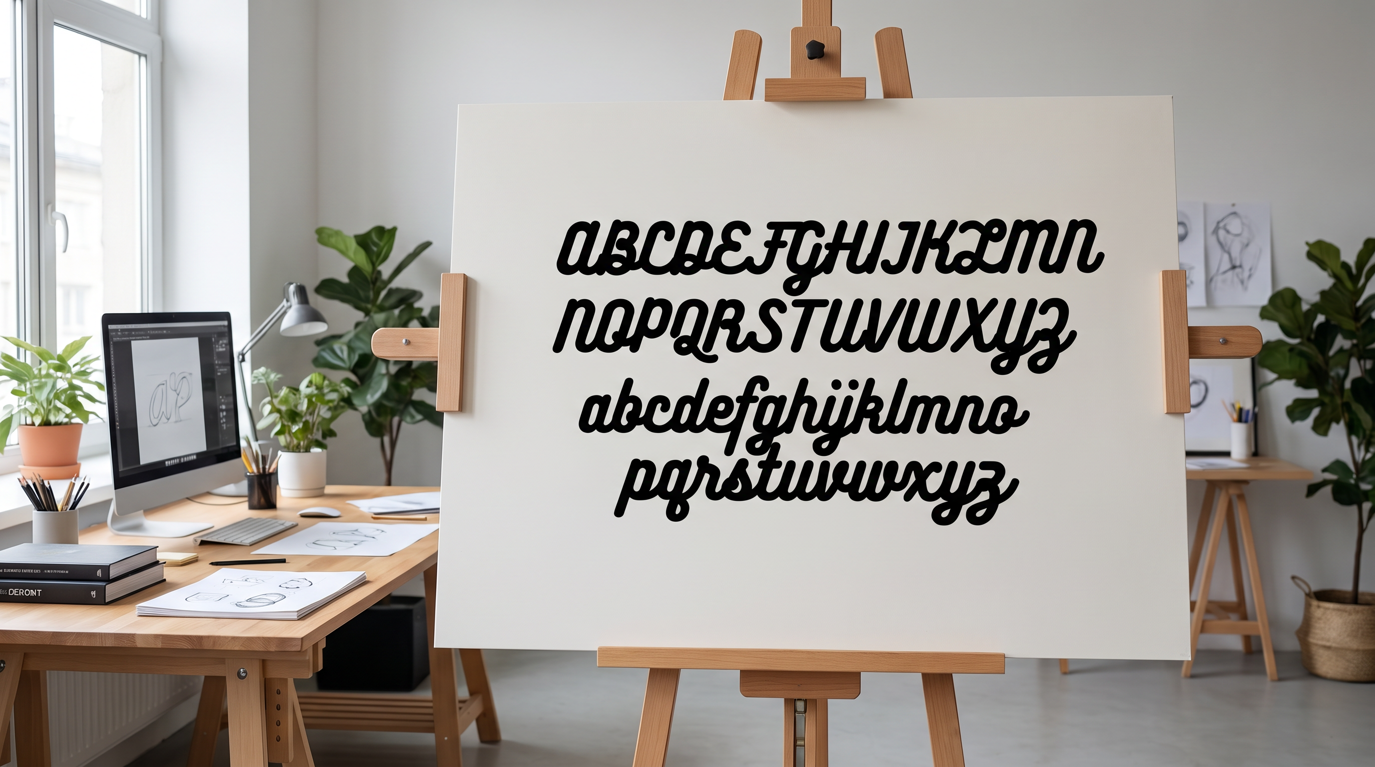 Cursive Logo Font for Alphabet