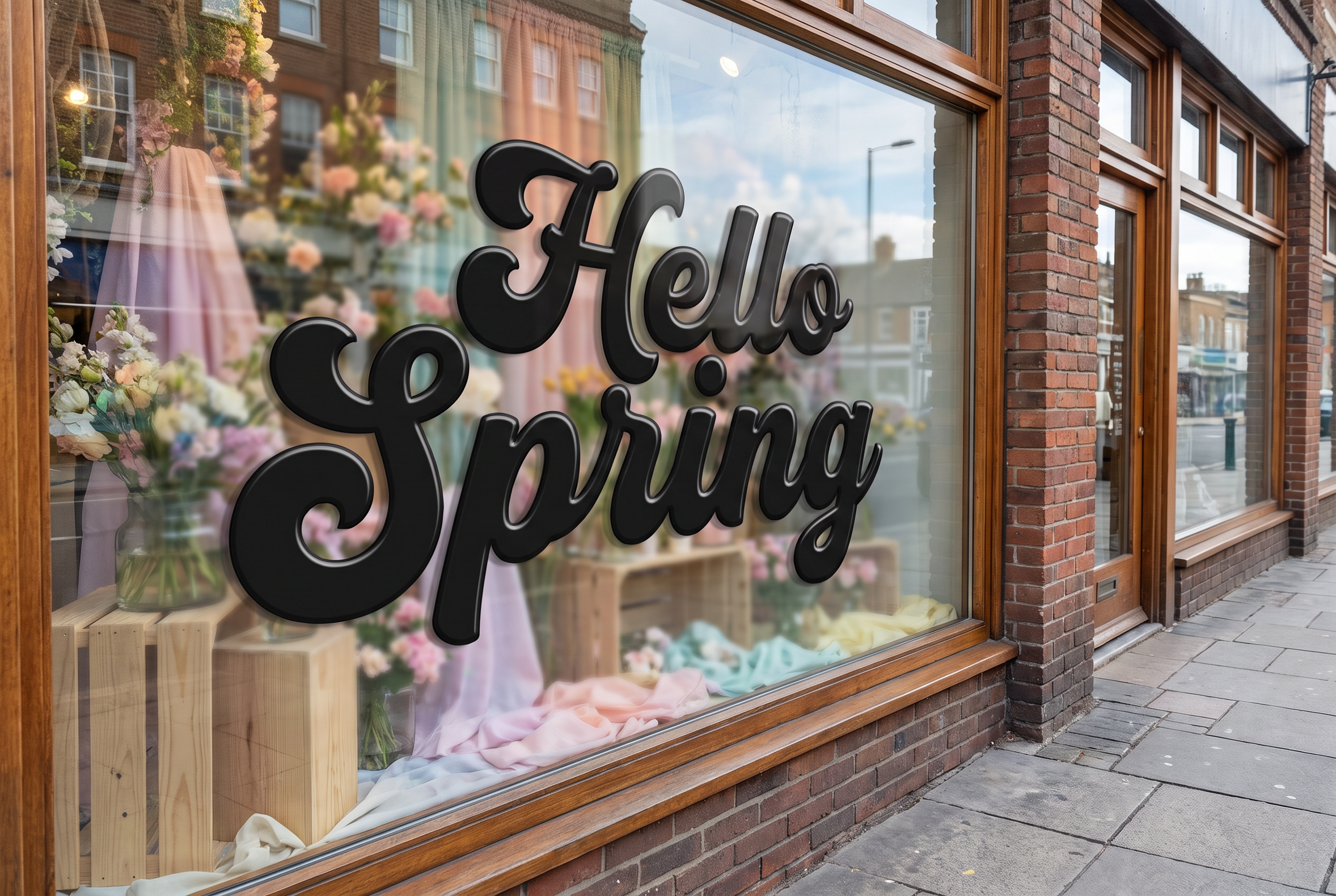 Fancy Cursive Font Bubble Letters for Window_Display
