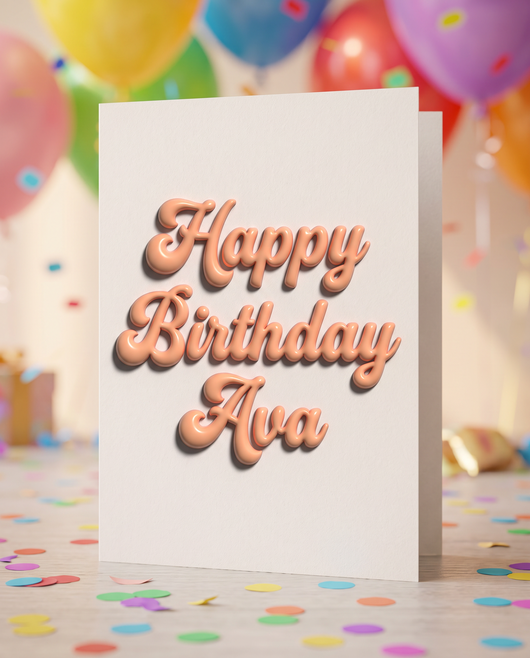 Fancy Cursive Font Bubble Letters for Happy Birthday