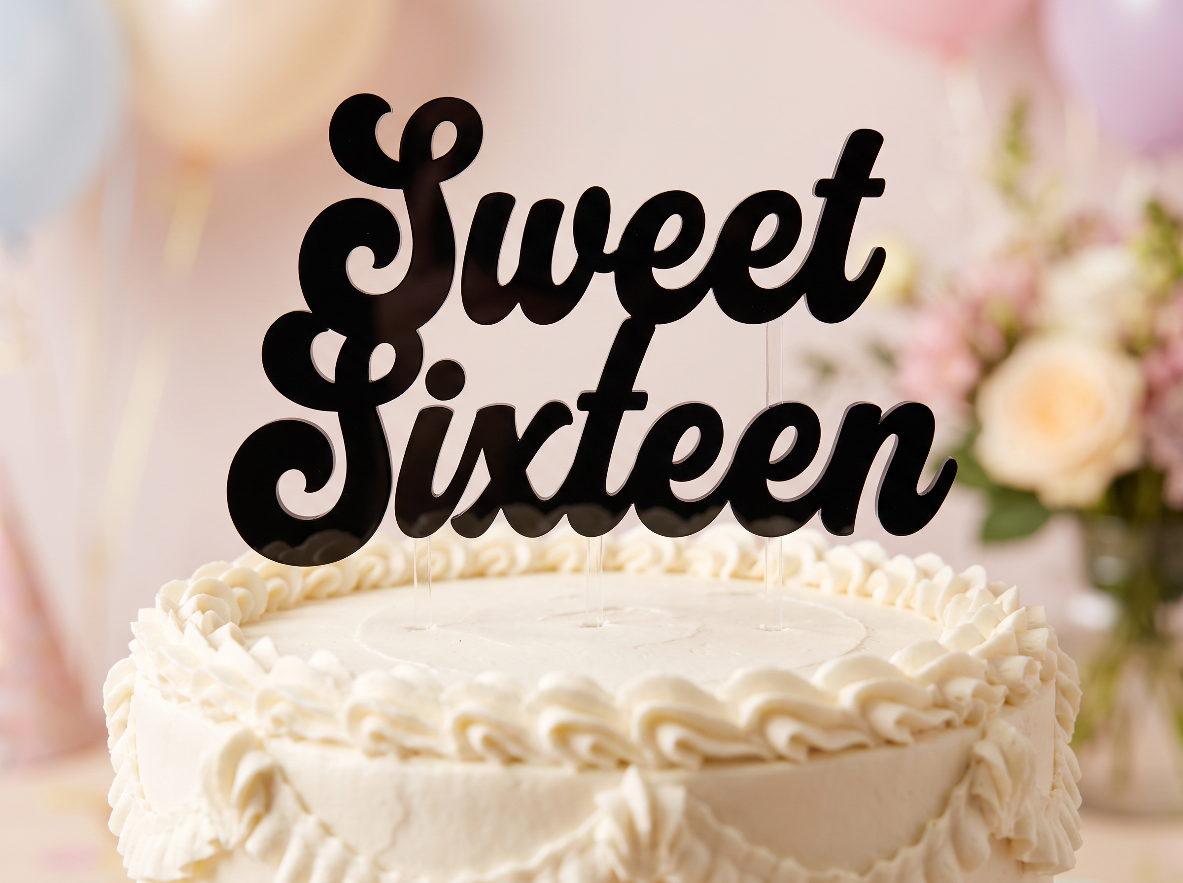 Fancy Cursive Font Bubble Letters for Cake_Topper