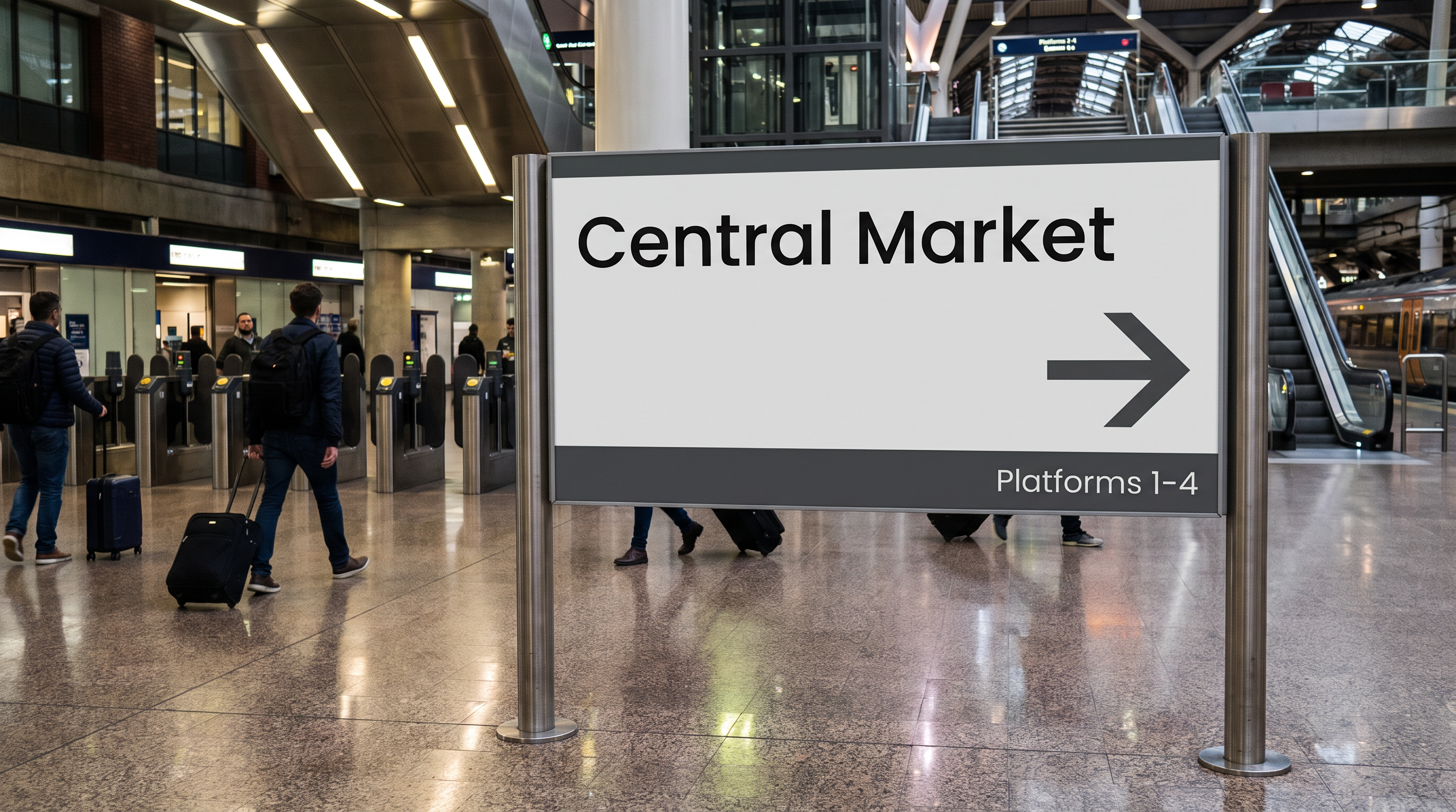 Poppins Font for Transit Wayfinding Sign