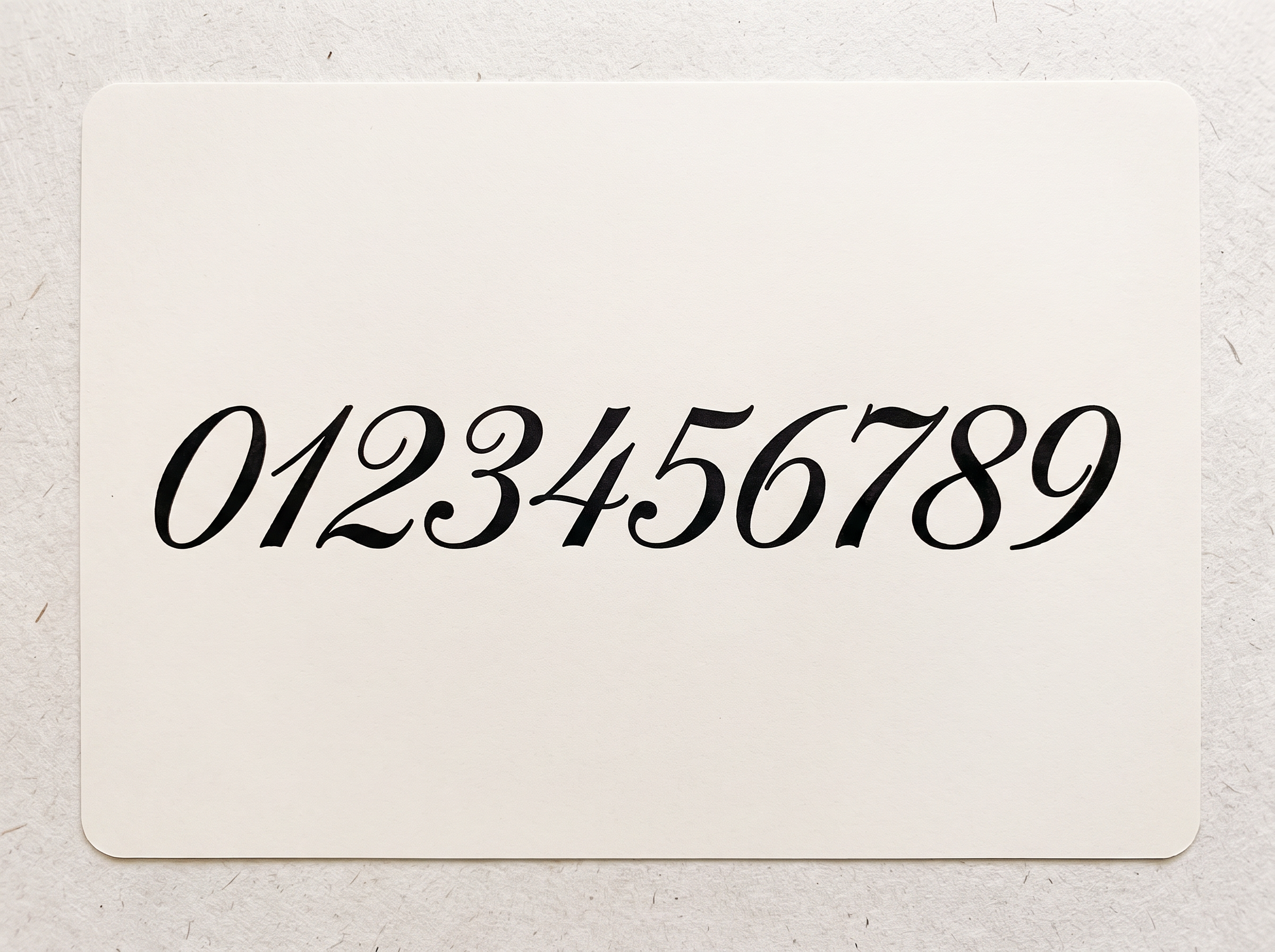 Cute Cursive Font for Number