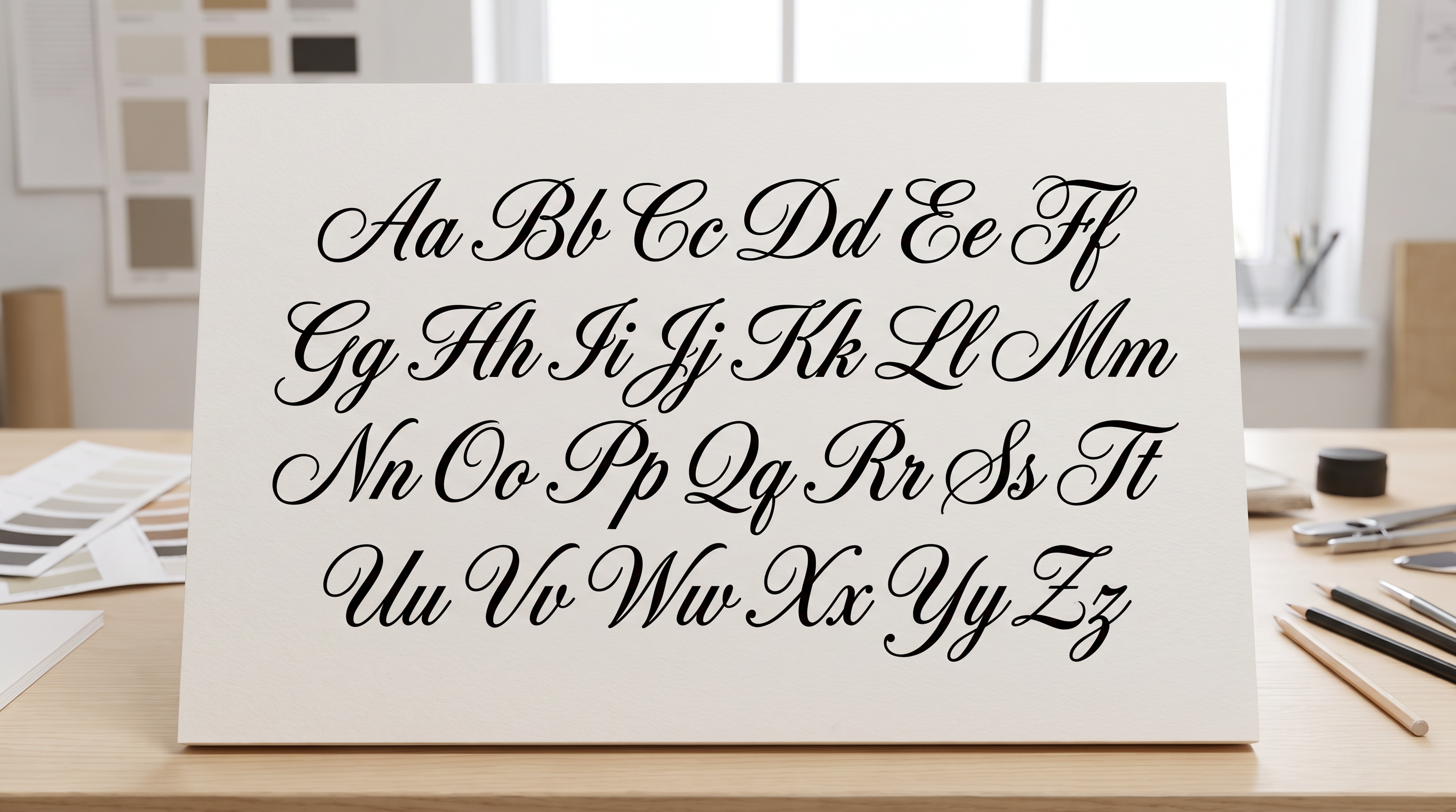 Cute Cursive Font for Alphabet