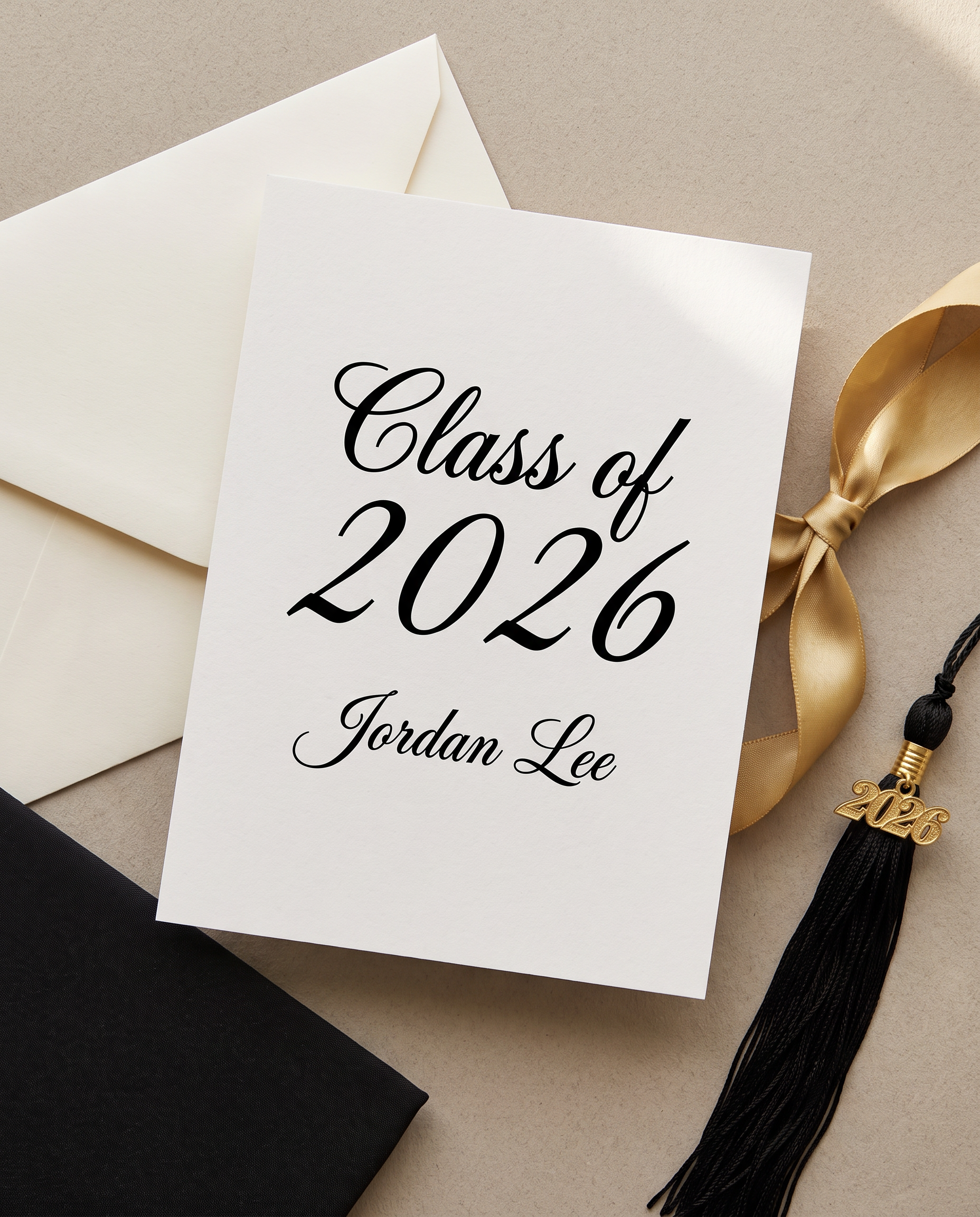 Calligraphy Numbers Font for Graduation Announcement