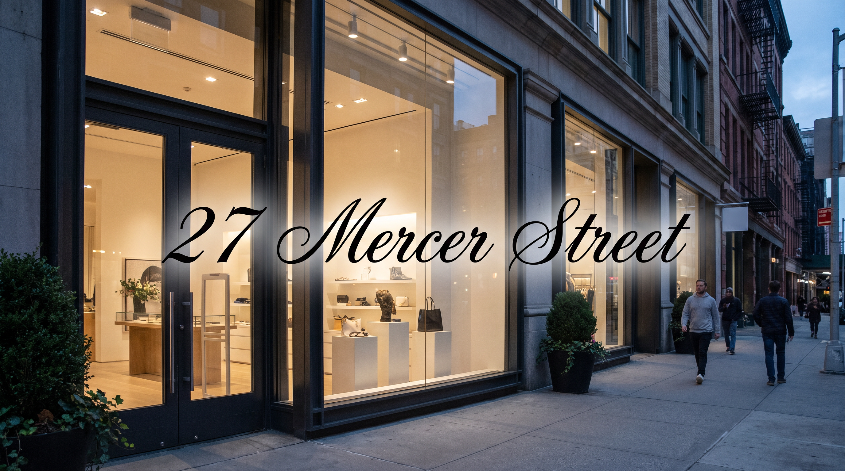 Calligraphy Numbers Font for Storefront Window