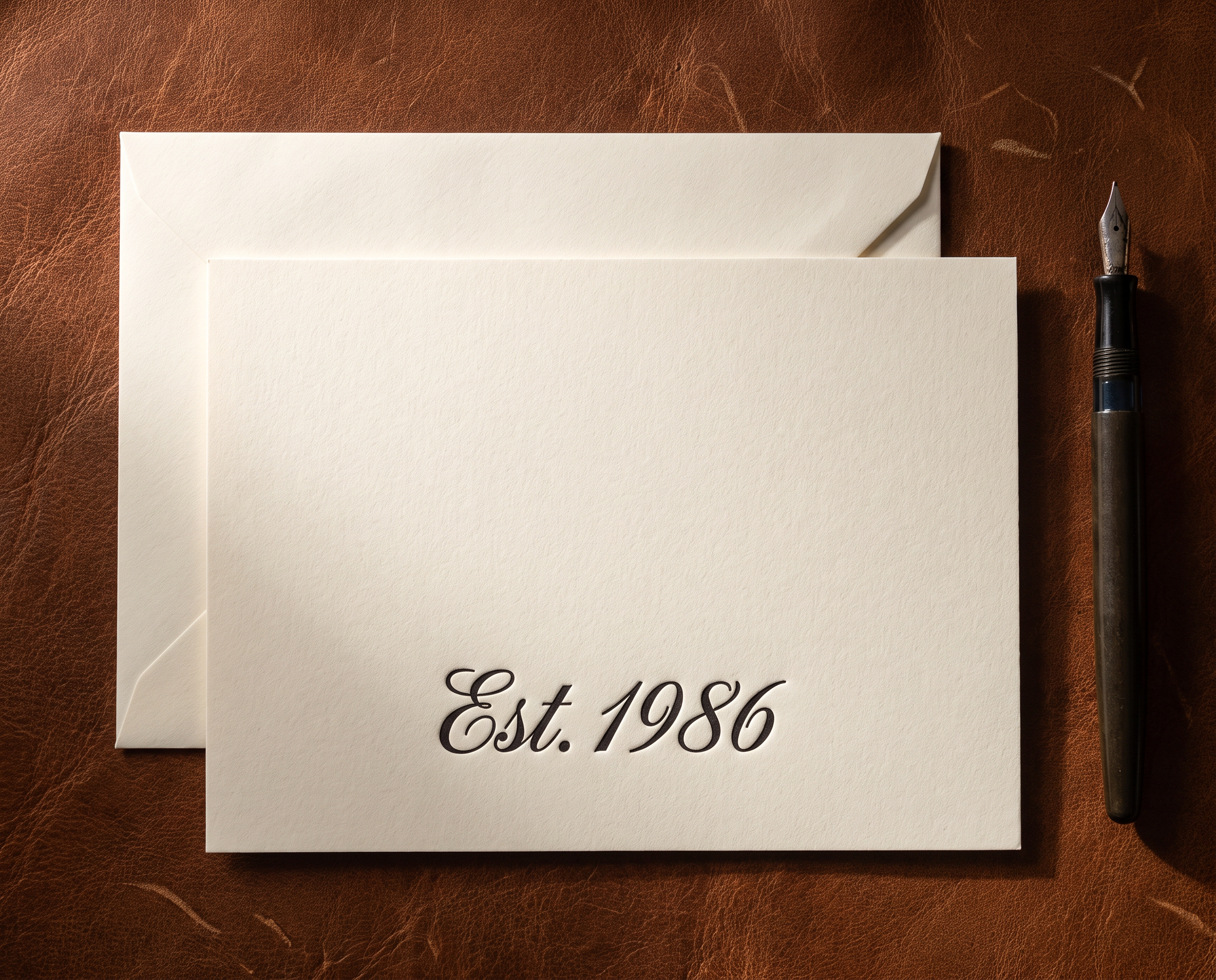 Calligraphy Numbers Font for Embossed Stationery