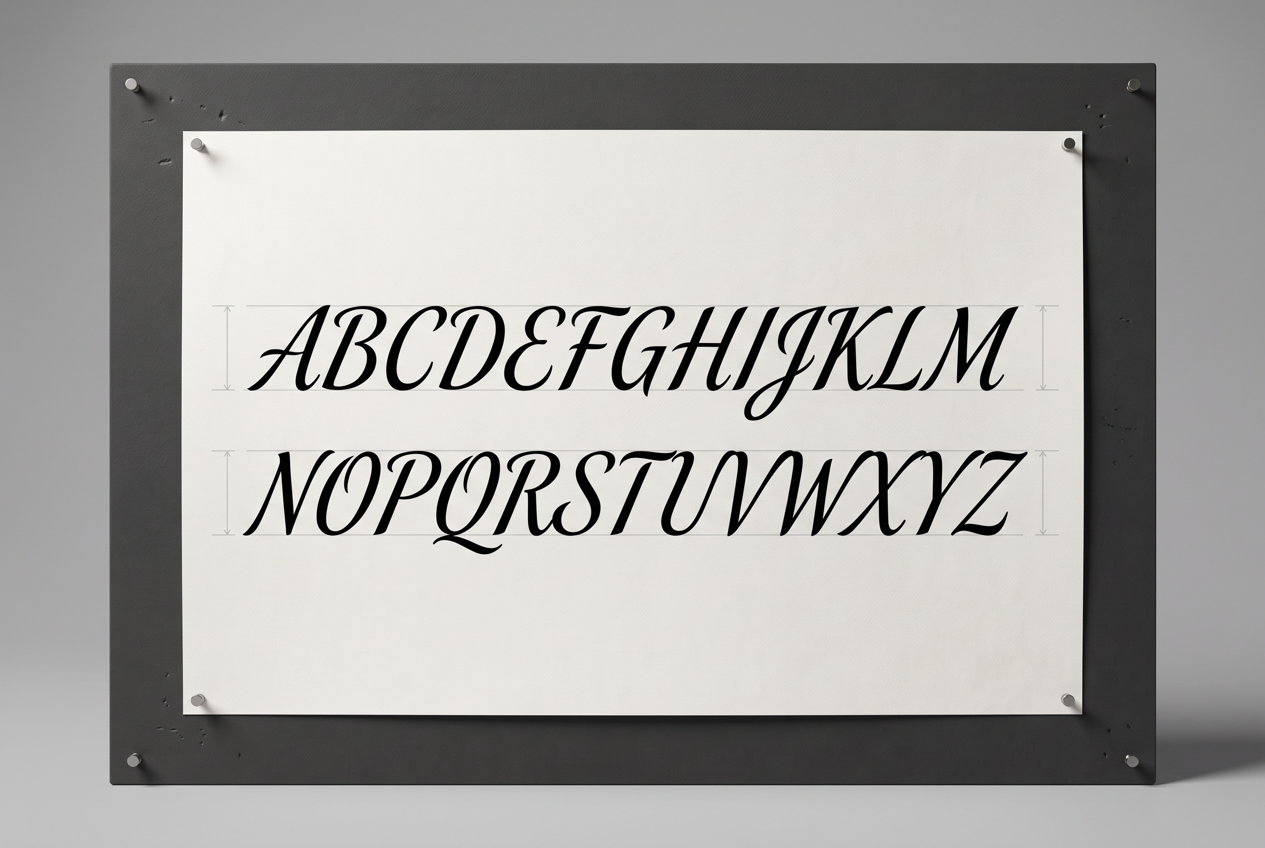 Calligraphy Numbers Font for Alphabet