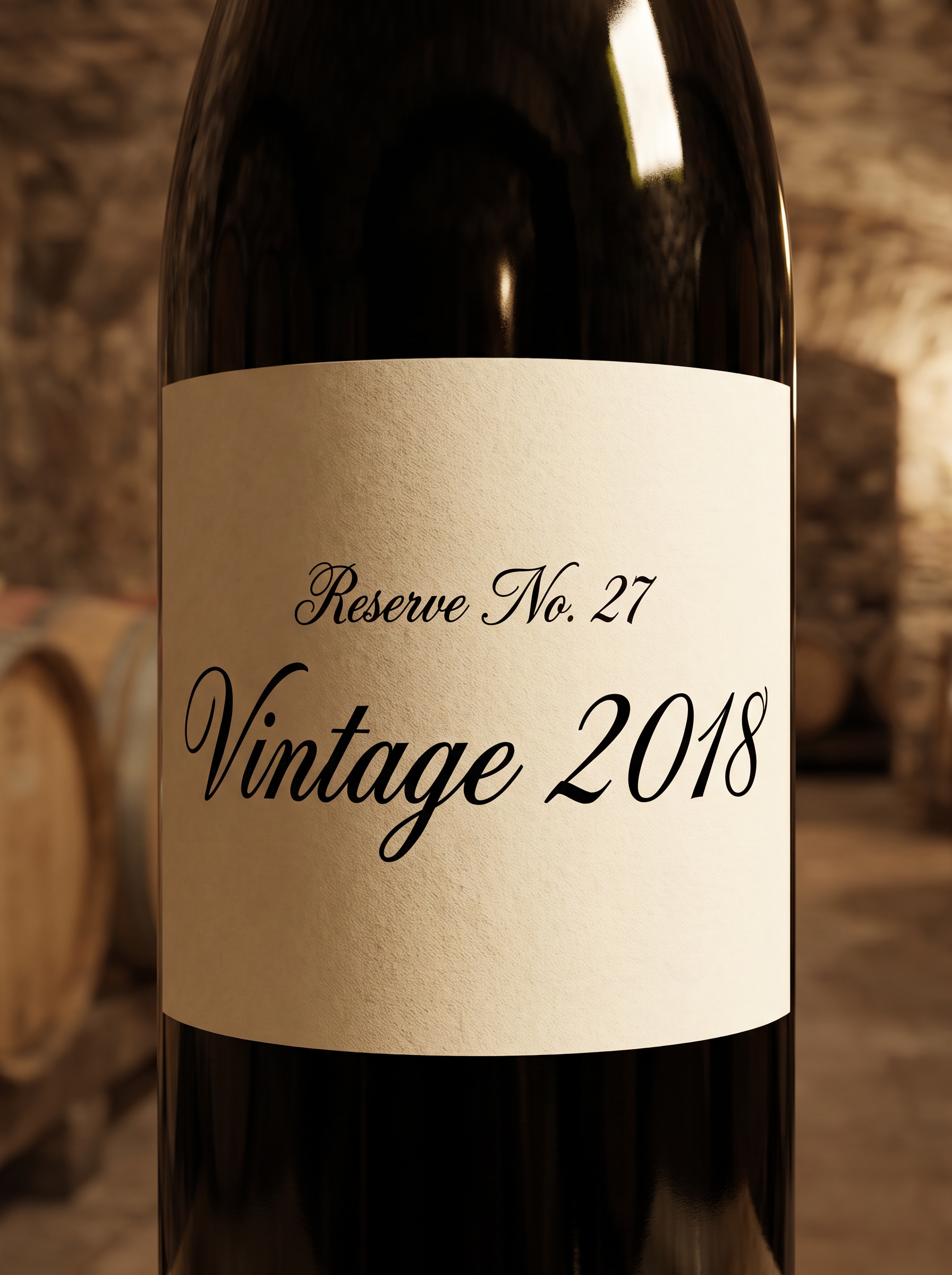 Calligraphy Numbers Font for Wine Label