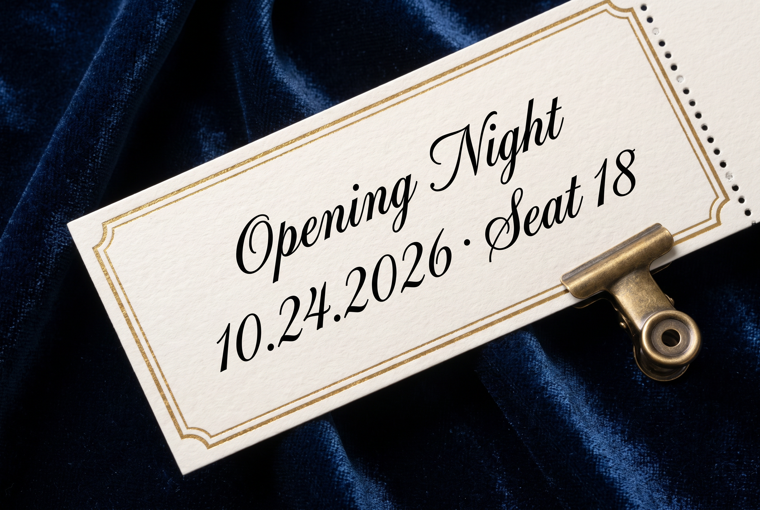 Calligraphy Numbers Font for Event Ticket