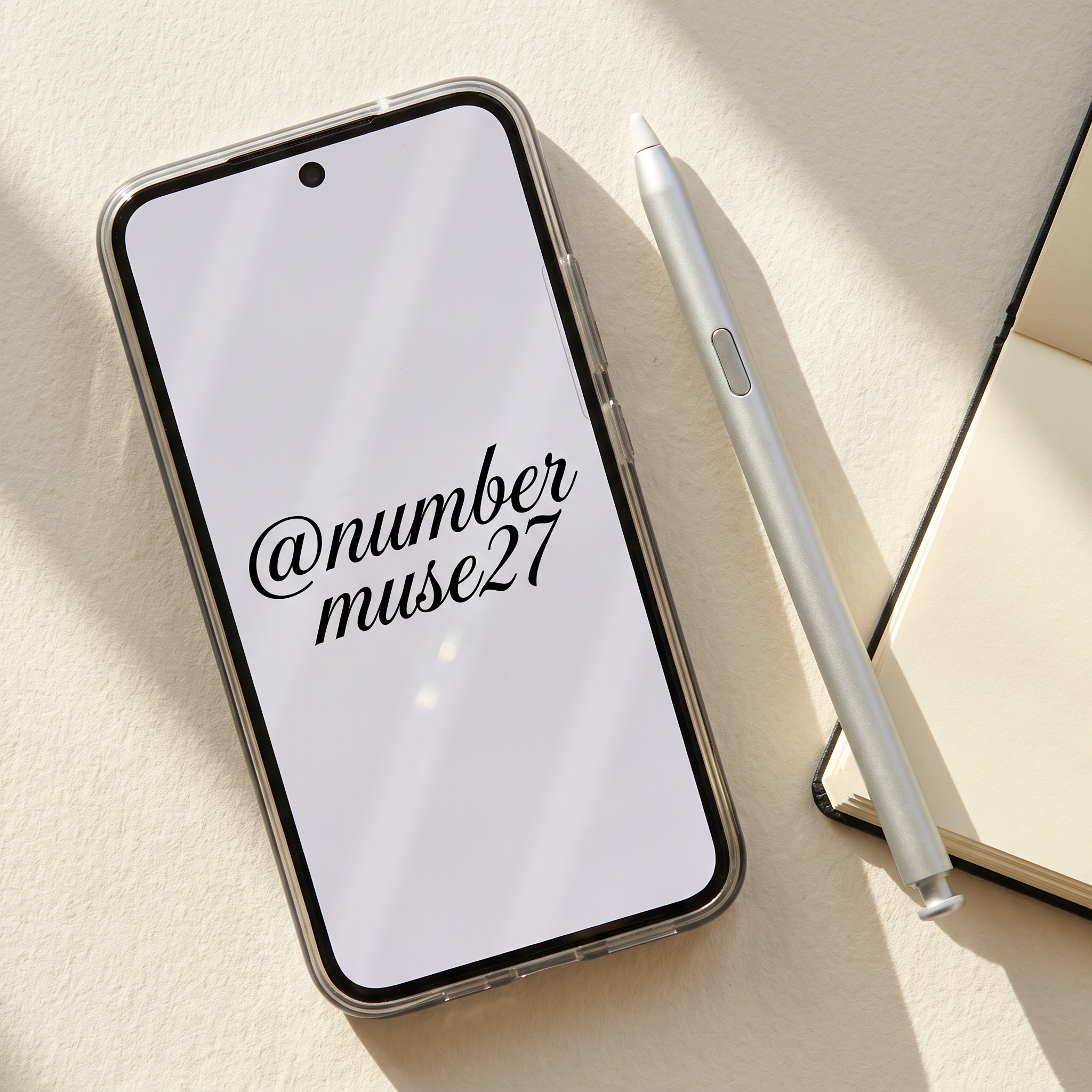 Calligraphy Numbers Font for Username