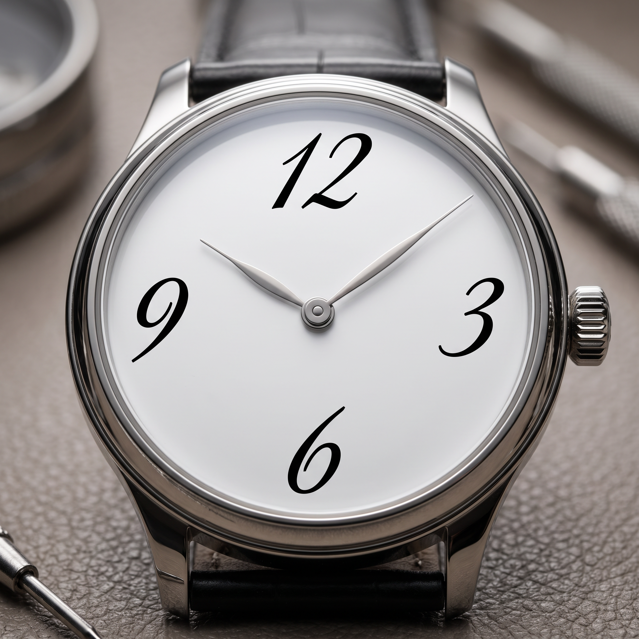 Calligraphy Numbers Font for Watch Dial