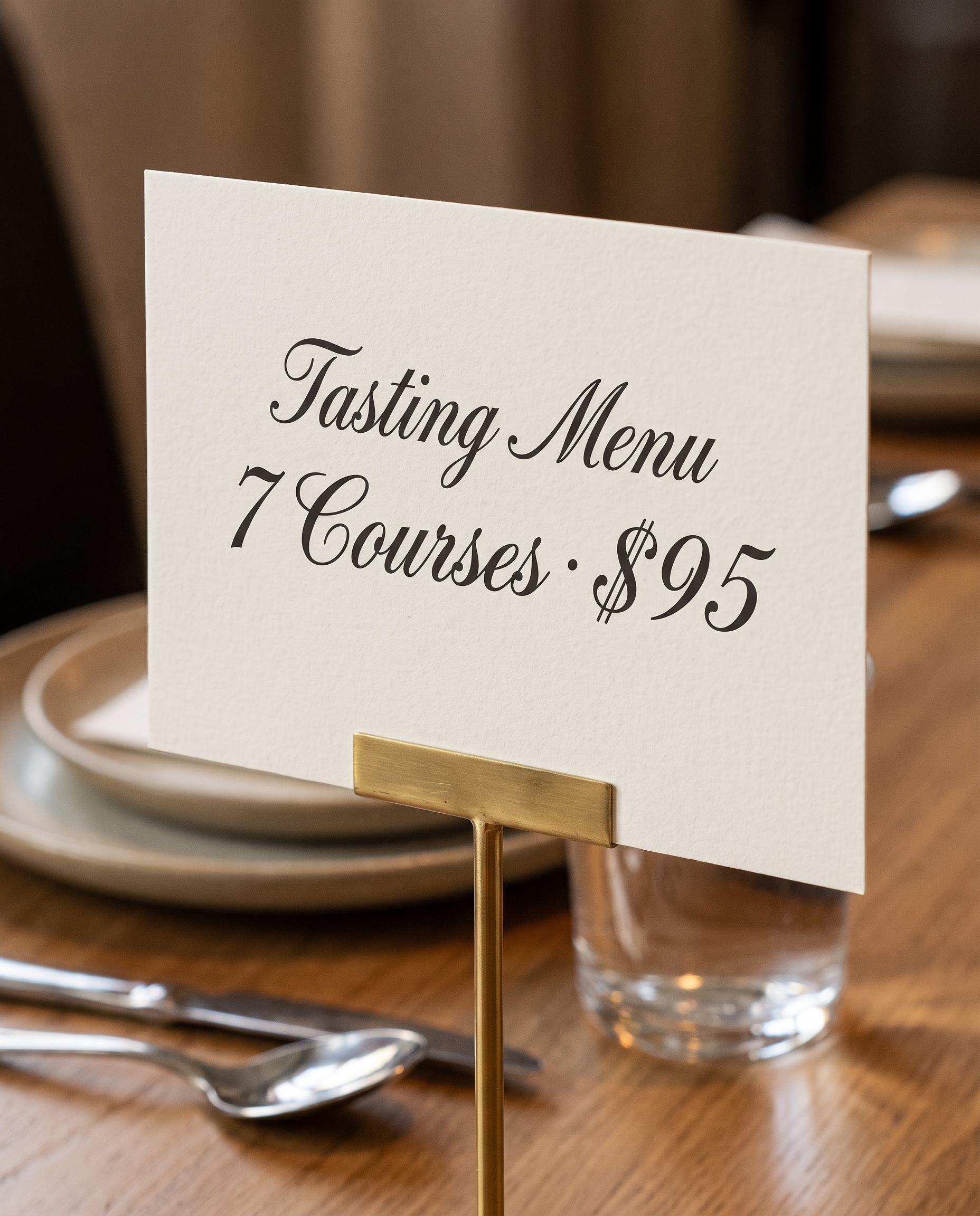 Calligraphy Numbers Font for Restaurant Menu
