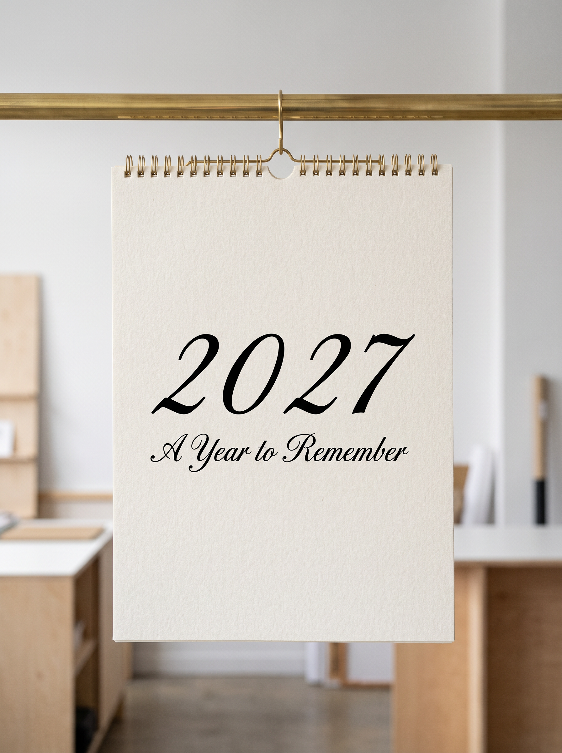 Calligraphy Numbers Font for Calendar Cover